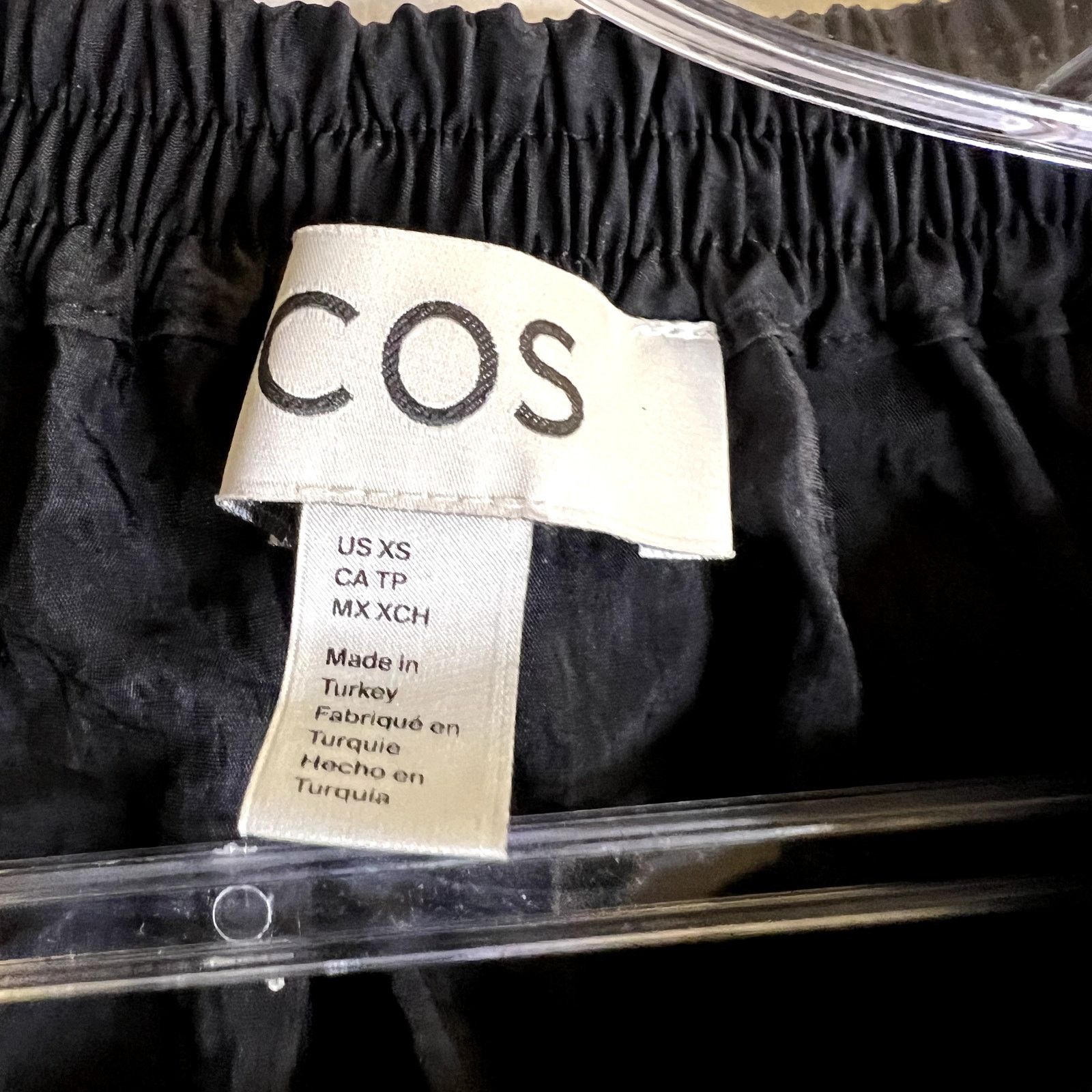 Cos COS Button Black Blouse size S Cotton Crew neck 3/4 Sleeve Size S / US 4 / IT 40 - 4 Thumbnail