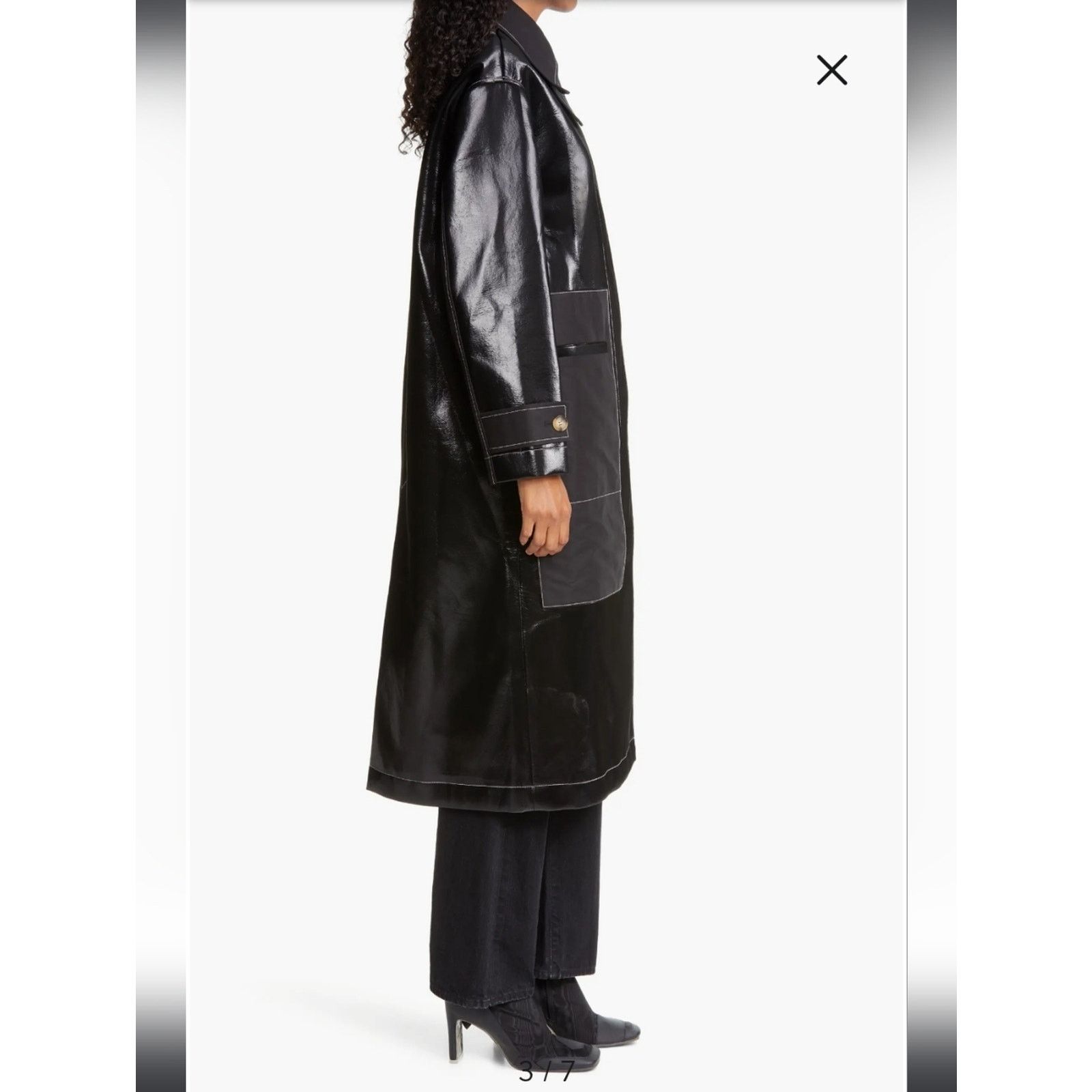 Rejina Pyo NWT Rejina Pyo Logan Faux Leather Coated Twill Black Coat L Size L / US 10 / IT 46 - 5 Thumbnail