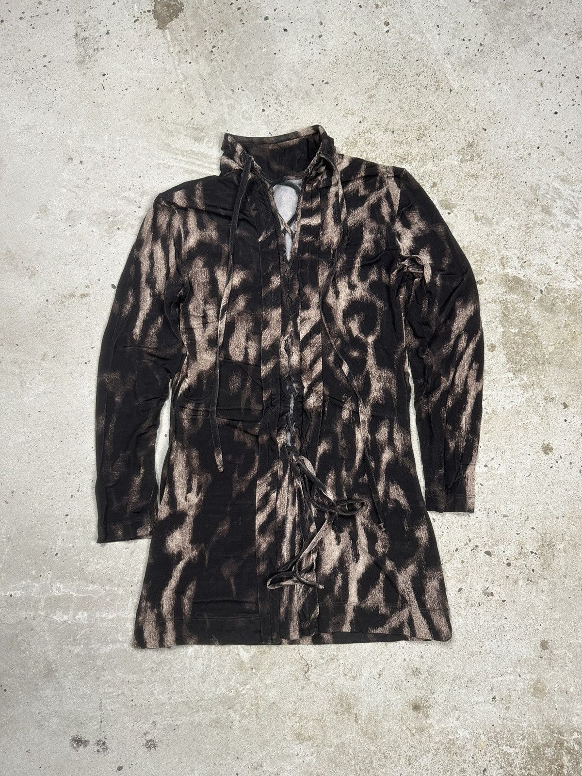Just Cavalli Vintage 2000s Just Cavalli Animal Print Corset Style Shirt Size S / US 4 / IT 40 - 1 Thumbnail