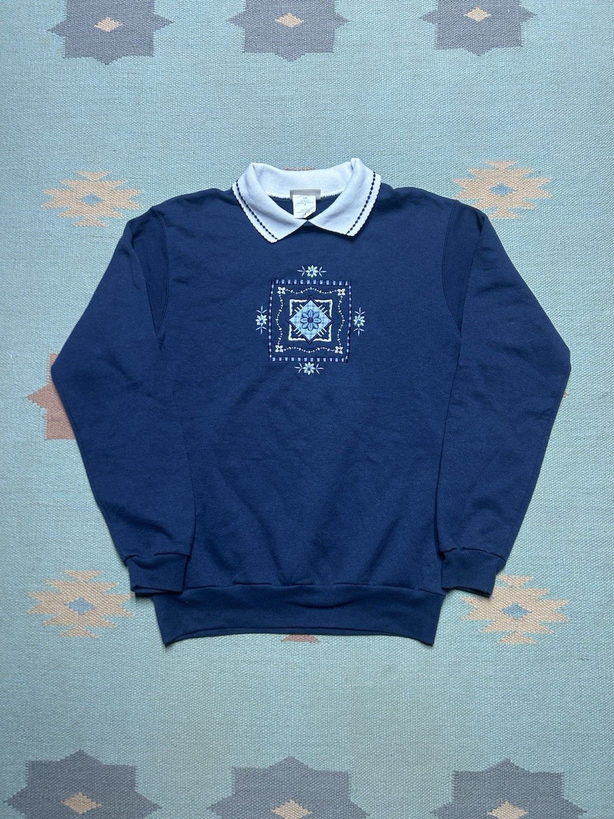 Vintage Vtg top stitch morning sun sweatshirt flower cute women smal Size S / US 4 / IT 40 - 1 Thumbnail