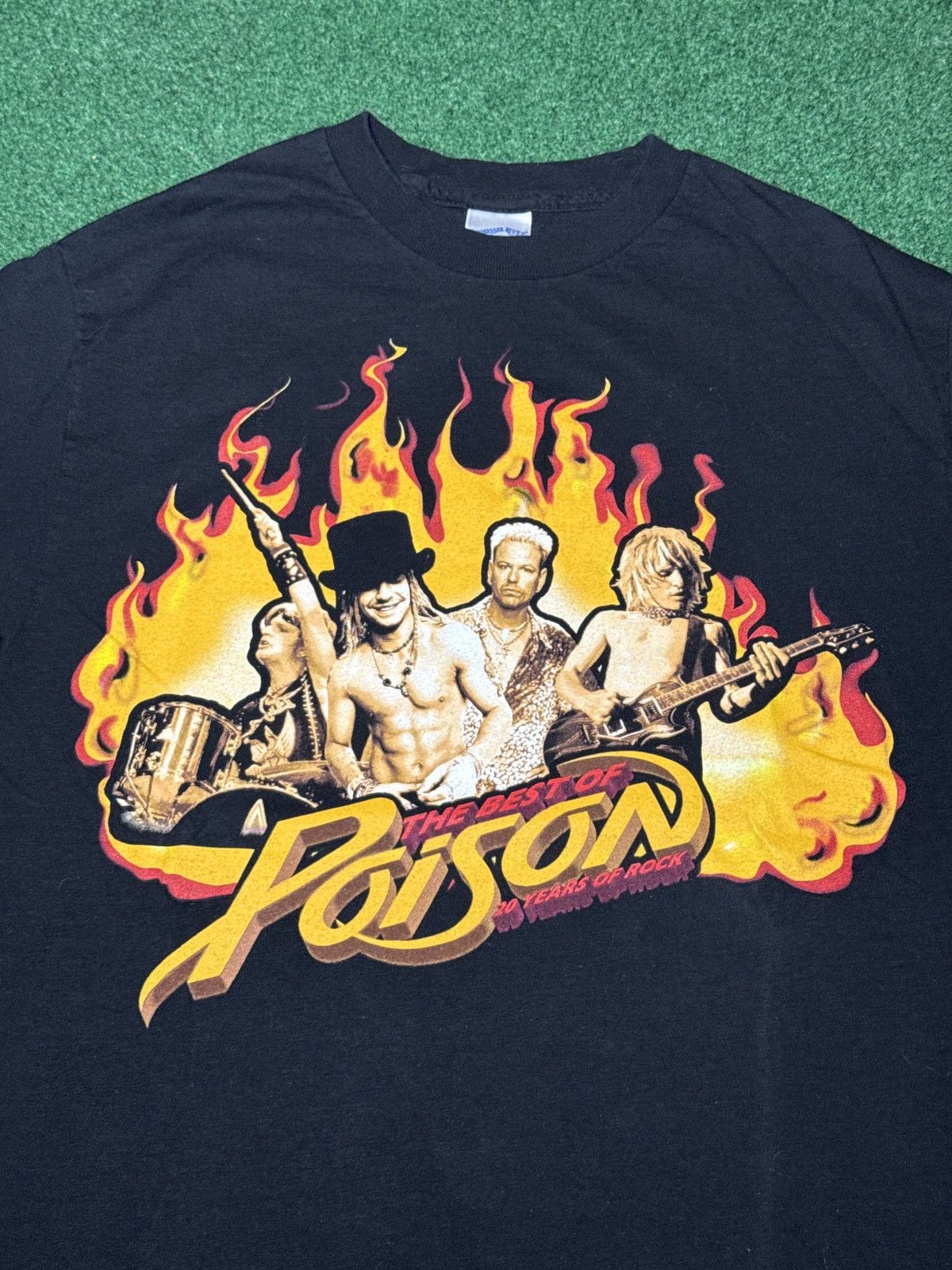 Band Tees Y2K Poison Flame Graphic Band Concert Tour Medium T Shirt Size US M / EU 48-50 / 2 - 2 Thumbnail