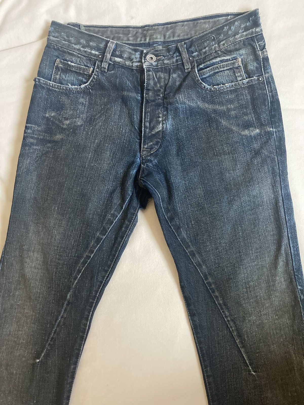 Rick Owens × Rick Owens Drkshdw Rick Owens Olmar Mirta era Denim Jean Size US 31 - 3 Thumbnail