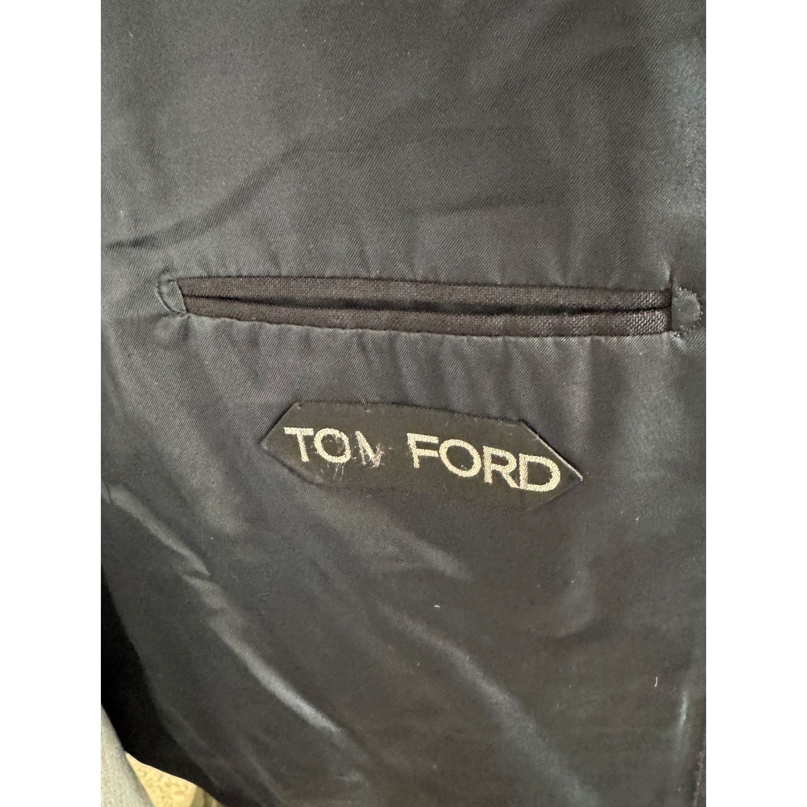 Tom Ford Tom Ford Navy Flannel Cashmere Mohair Peak Lapel Blazer 44R Size 44R - 6 Thumbnail