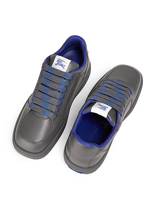 Burberry os11x0226 Equestrian Knight Leather Sneakers In Cobble Size US 12 / EU 45 - 4 Thumbnail