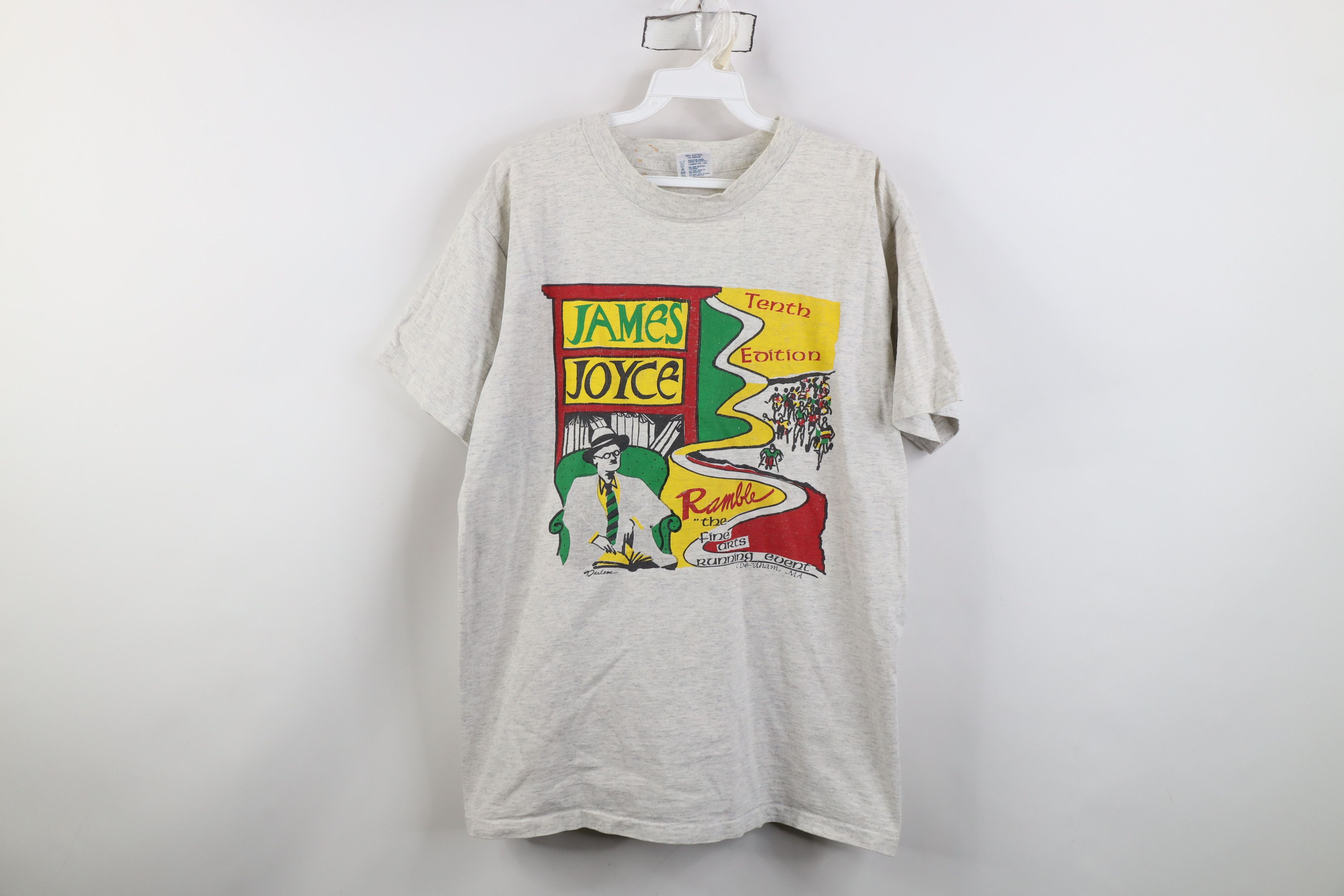 Vintage Vintage 90s James Joyce Ramble Running Road Race T-Shirt USA Size US L / EU 52-54 / 3 - 1 Thumbnail