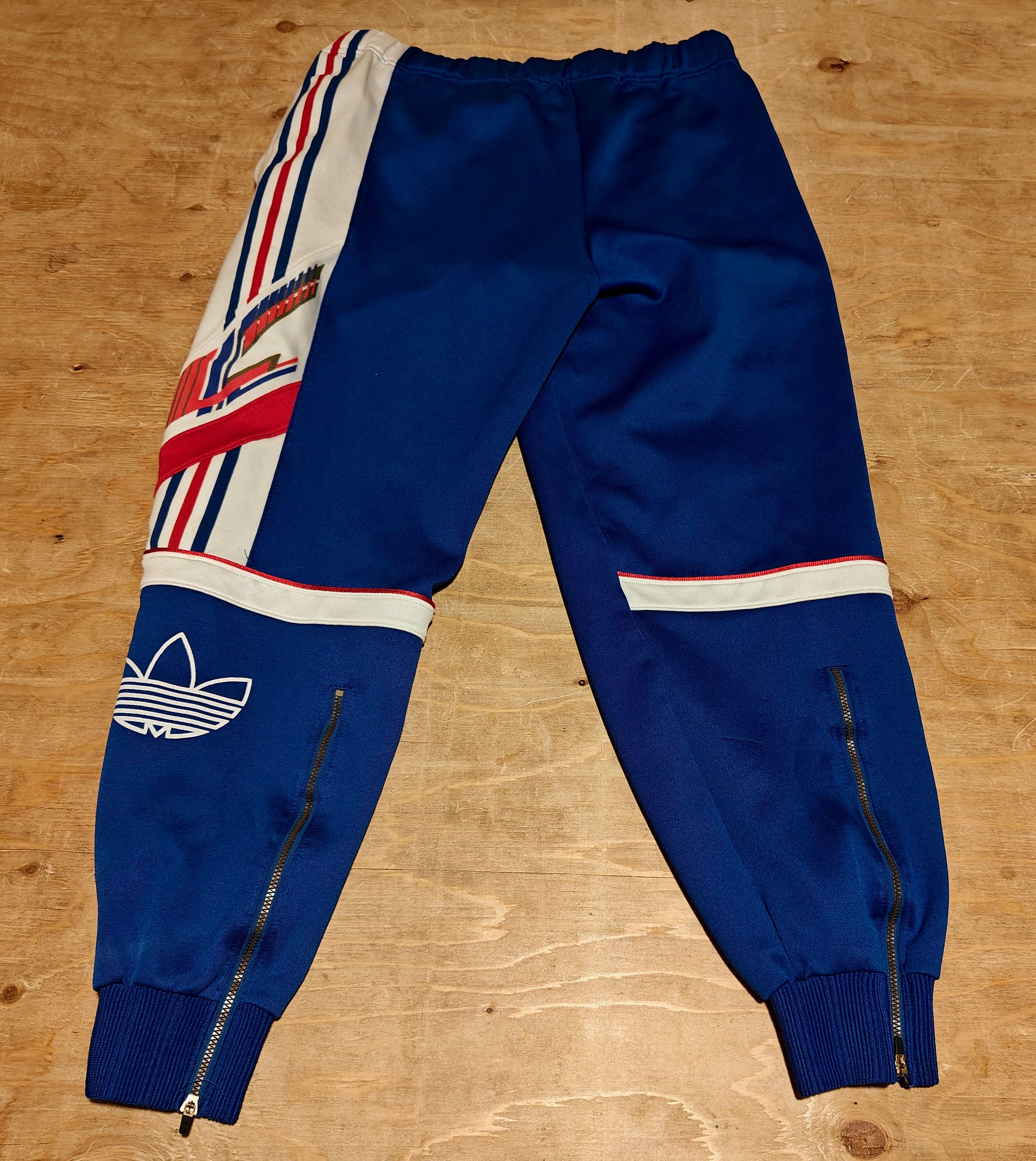 Adidas Vtg 80s 90s Mens Adidas Descente Japan blue track pants Size US 34 / EU 50 - 2 Thumbnail