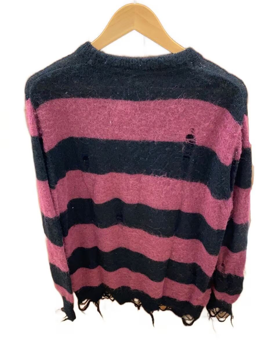 Number (N)ine Distressed Striped Cobain Knit Sweater Size US L / EU 52-54 / 3 - 2 Thumbnail