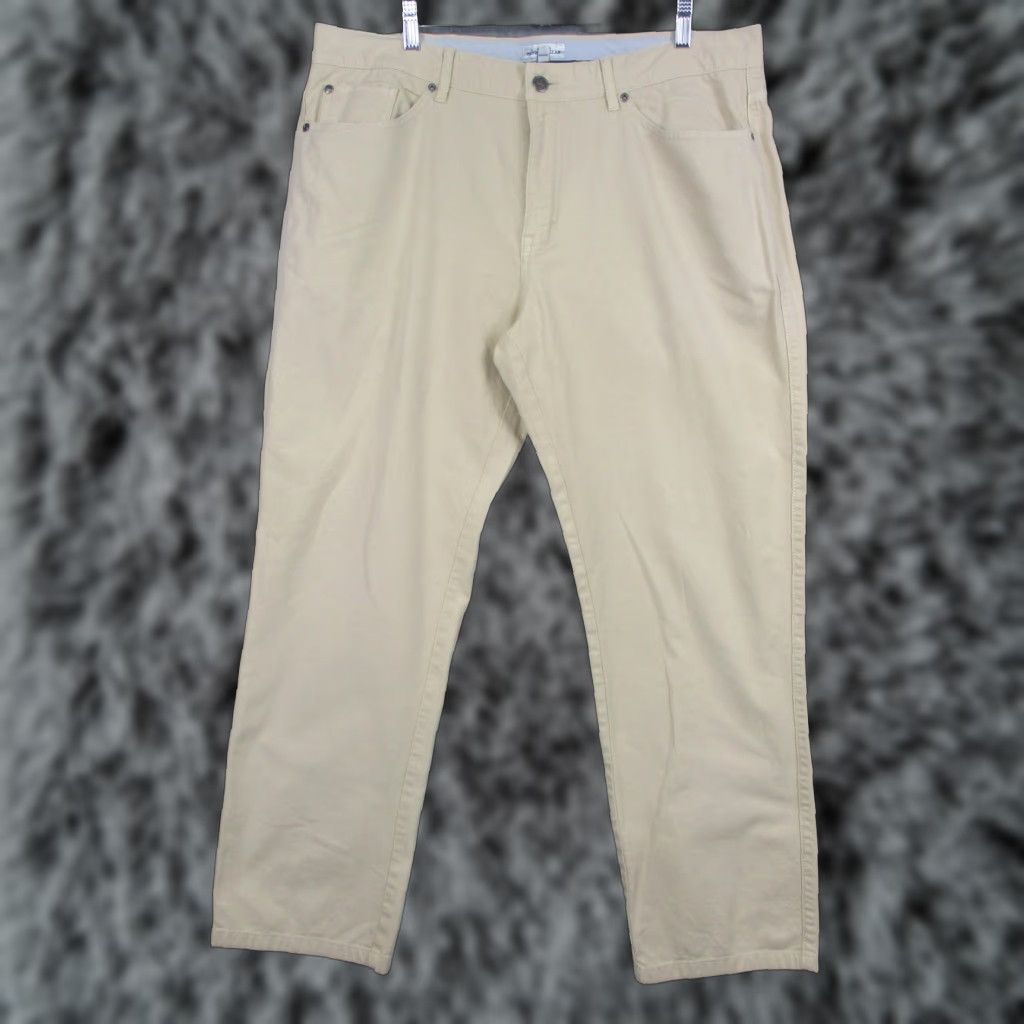 Peter Millar Pants Mens 38x31 Beige Khakis Straight Leg Stretch 5 Pocket Casual