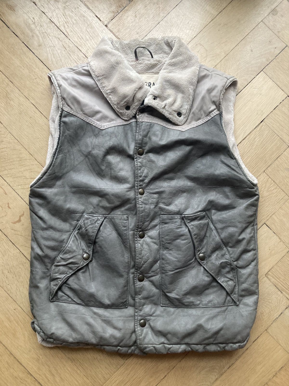 Giorgio Brato Giorgio Brato grey leather vest warm and cozy Size US M / EU 48-50 / 2 - 2 Thumbnail