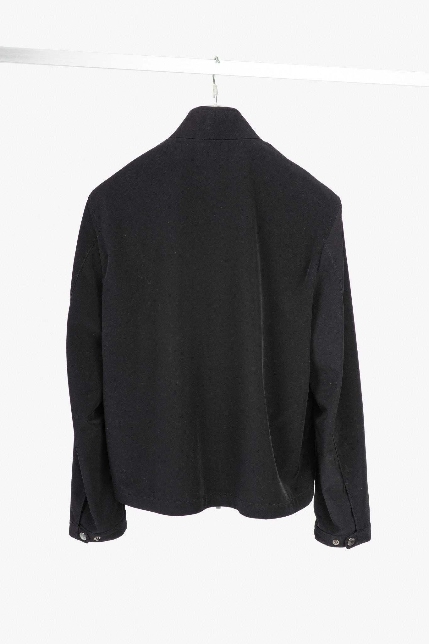 Armani Collezioni Armani Collezioni Black Water-Repellent Hidden-Hood Jacket Size US XL / EU 56 / 4 - 2 Thumbnail