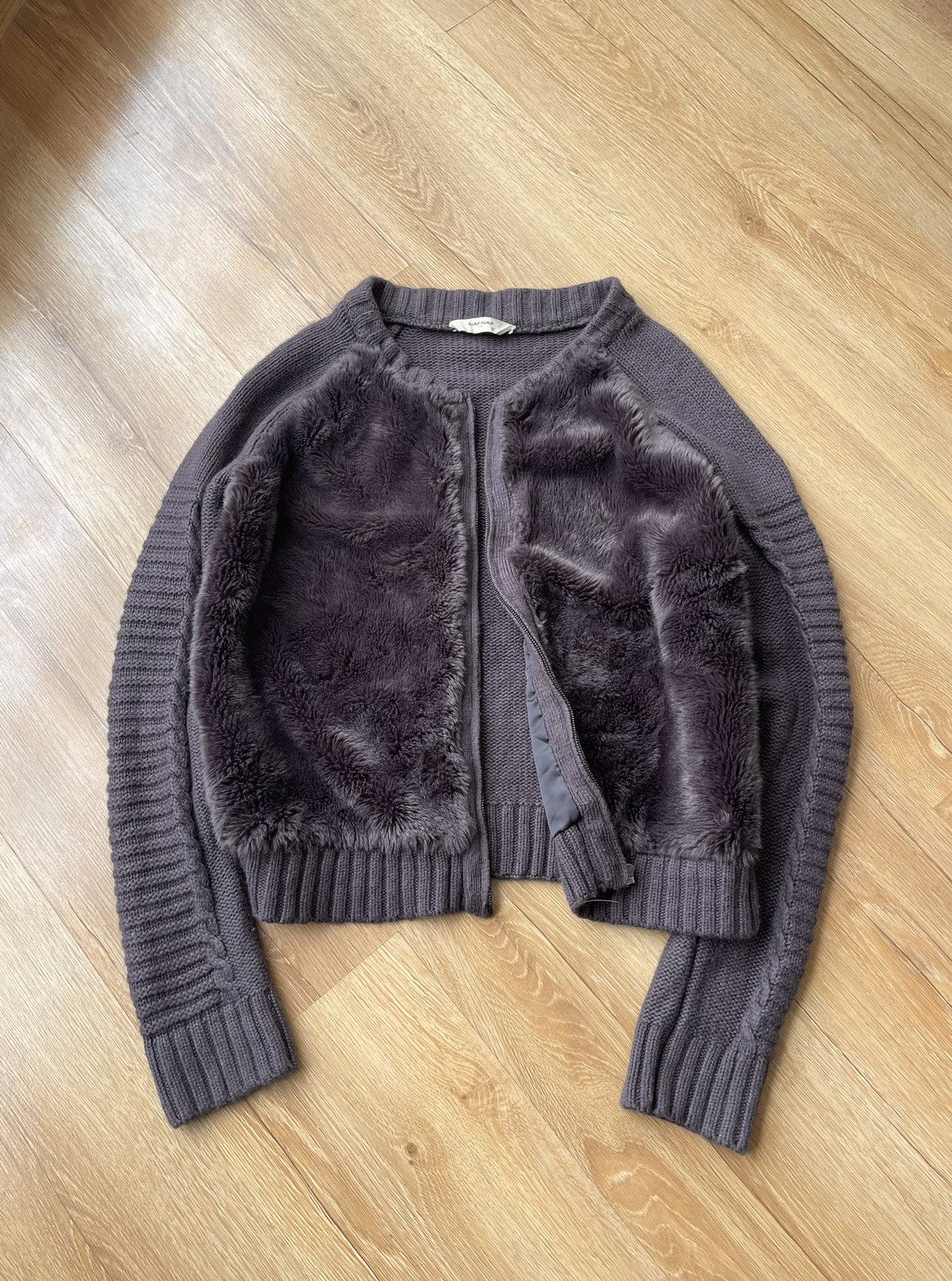 Hysteric Glamour Vintage Naf Naf Fur Wool Knit Zip Cardigan Jacket LGB Style Size M / US 6-8 / IT 42-44 - 4 Thumbnail