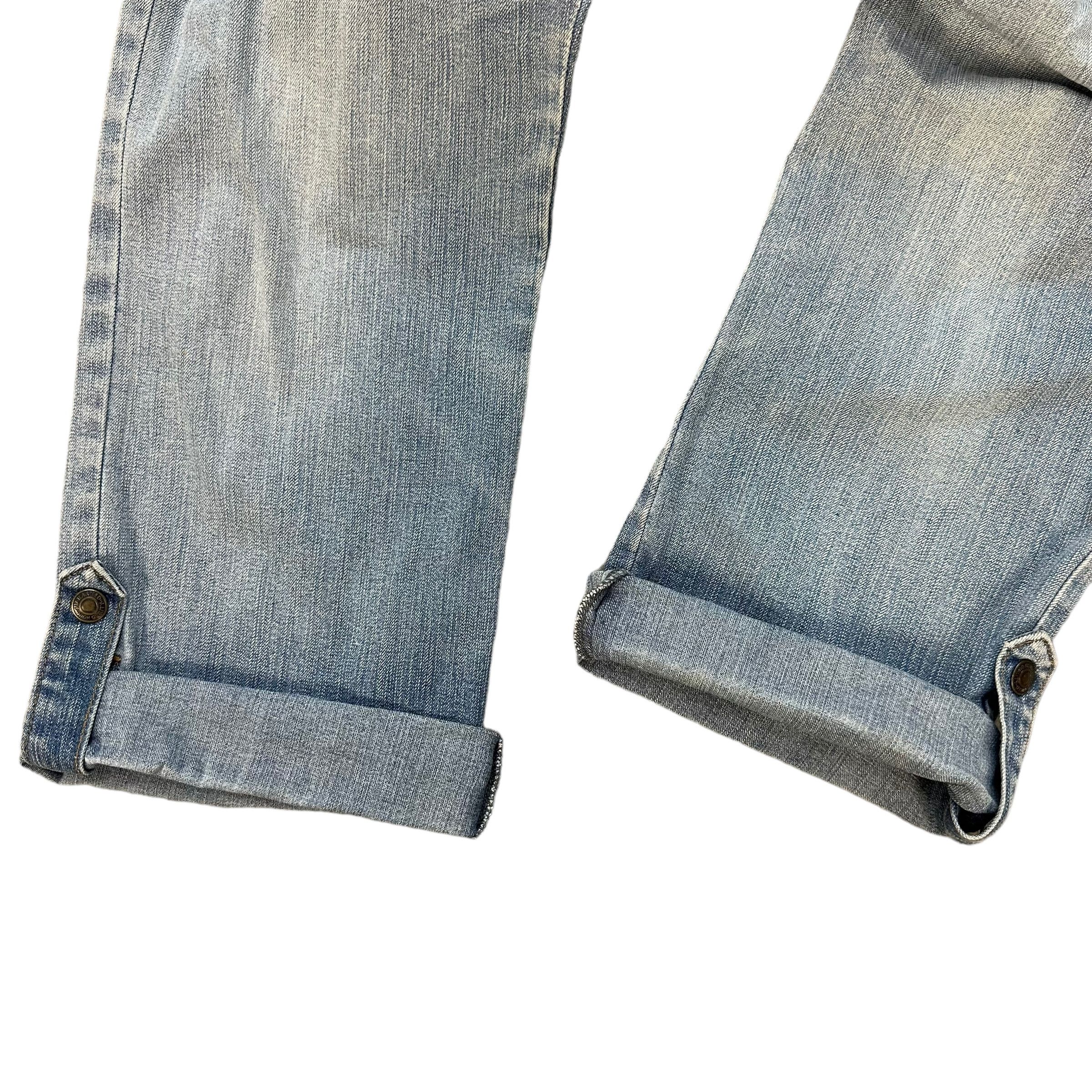 Japanese Brand JOHN JELLO 3 QUARTER WASHED CARGO DENIM PANT #8896-035 Size US 31 - 5 Thumbnail