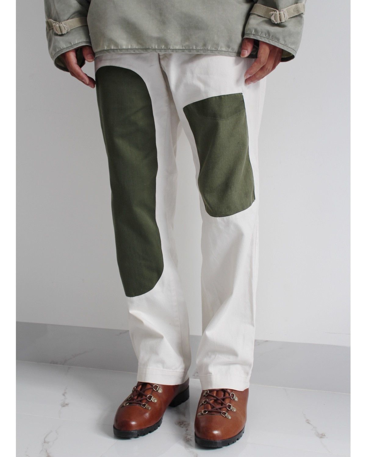 Uniqlo 2000S UNIQLO KAKI PATCHWORK CHINO PANTS Size US 30 / EU 46 - 2 Thumbnail