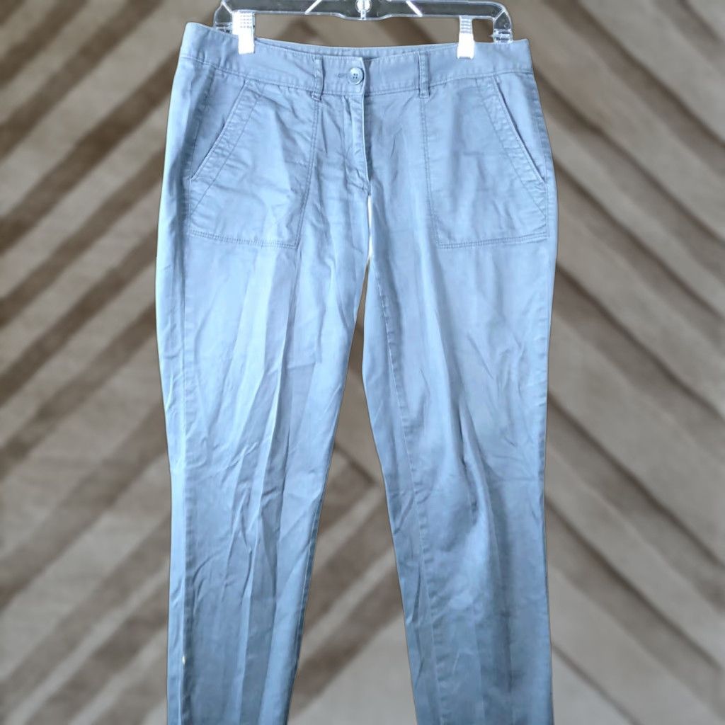 Loft Ann Taylor LOFT Womens Pants 6 Gray Mid Rise Relaxed Skinny Stretch Size 28" / US 6 / IT 42 - 1 Thumbnail