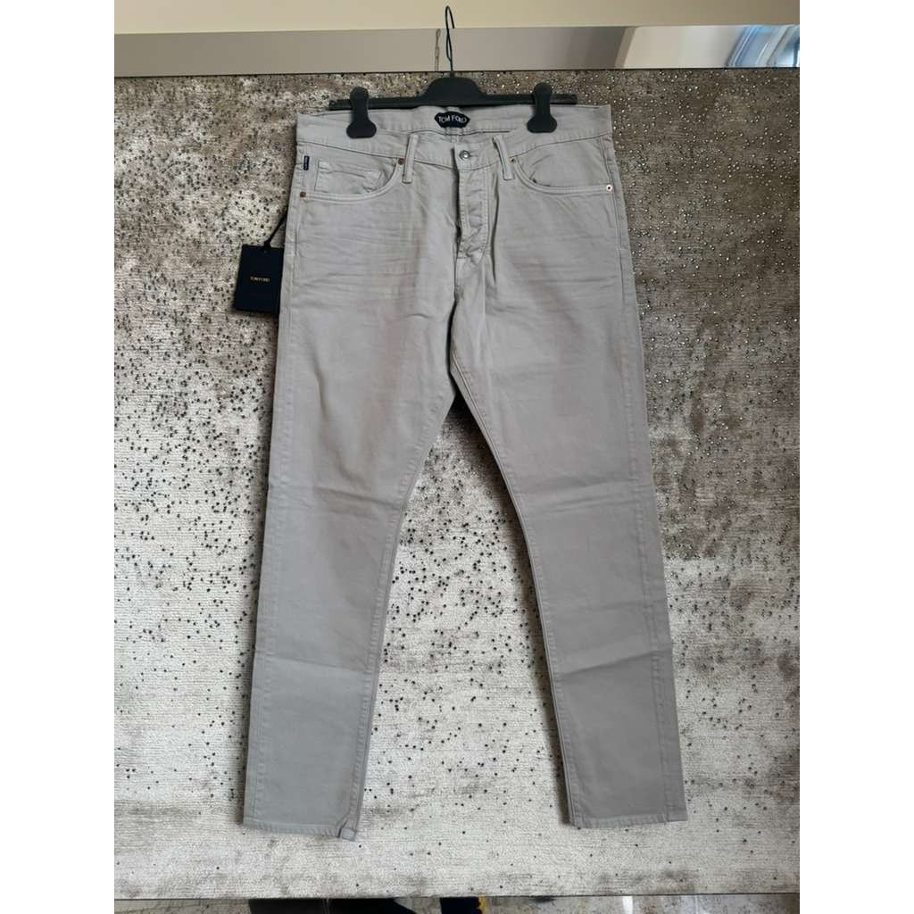 Tom Ford o1rshd1 Slim Fit Corduroy Jeans in Pale Stone Size US 36 / EU 52 - 1 Thumbnail