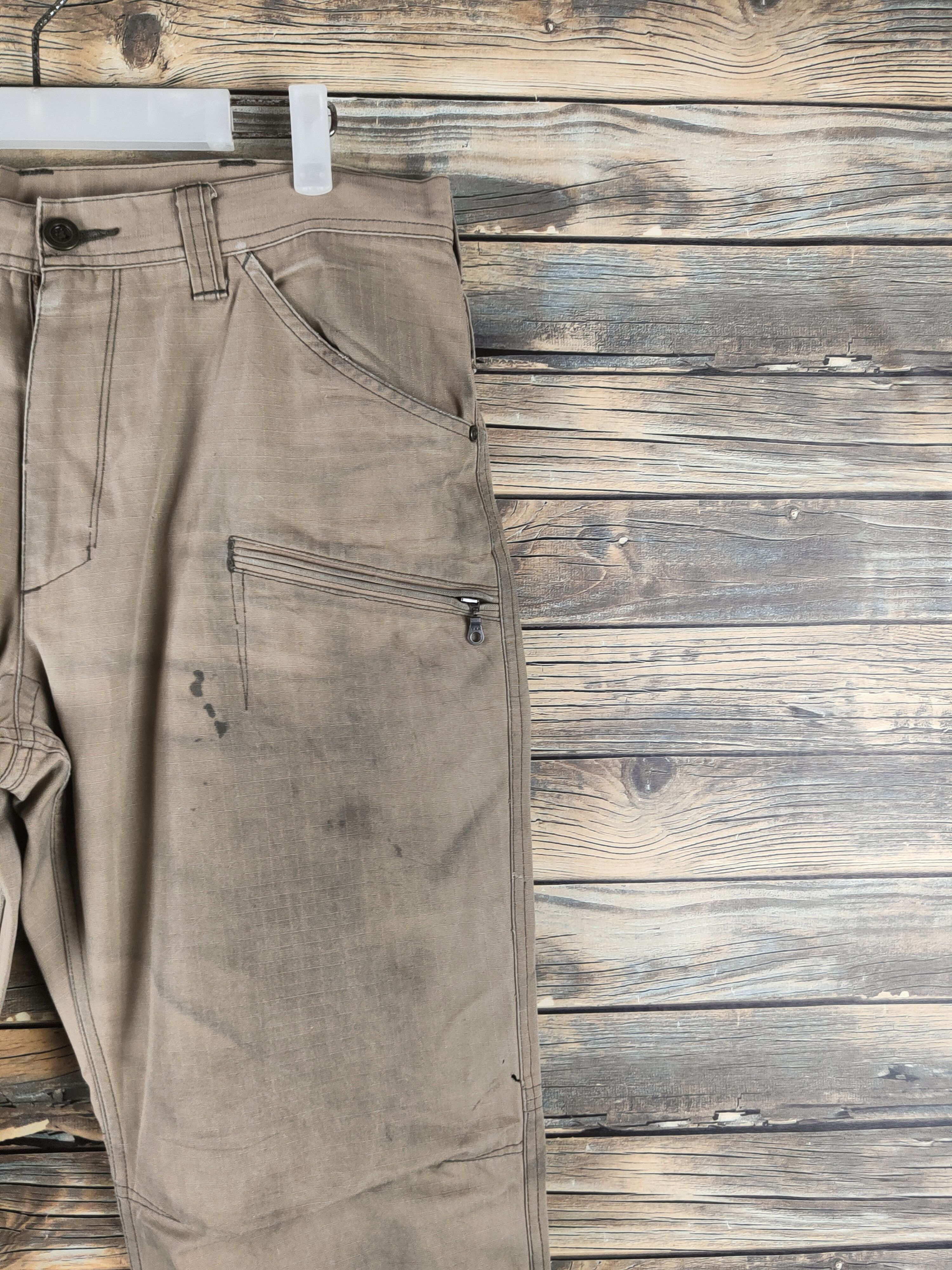 Japanese Brand DL Burtle Beige Multipocket Cargo Pants #46-333 Size US 34 / EU 50 - 6 Thumbnail