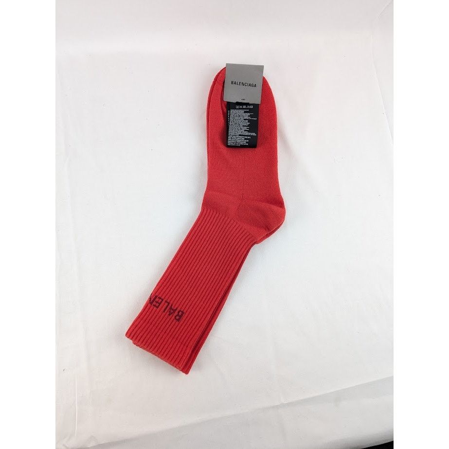 Balenciaga o1rshd1 Size : L / Tennis Socks in Red Size ONE SIZE - 1 Thumbnail
