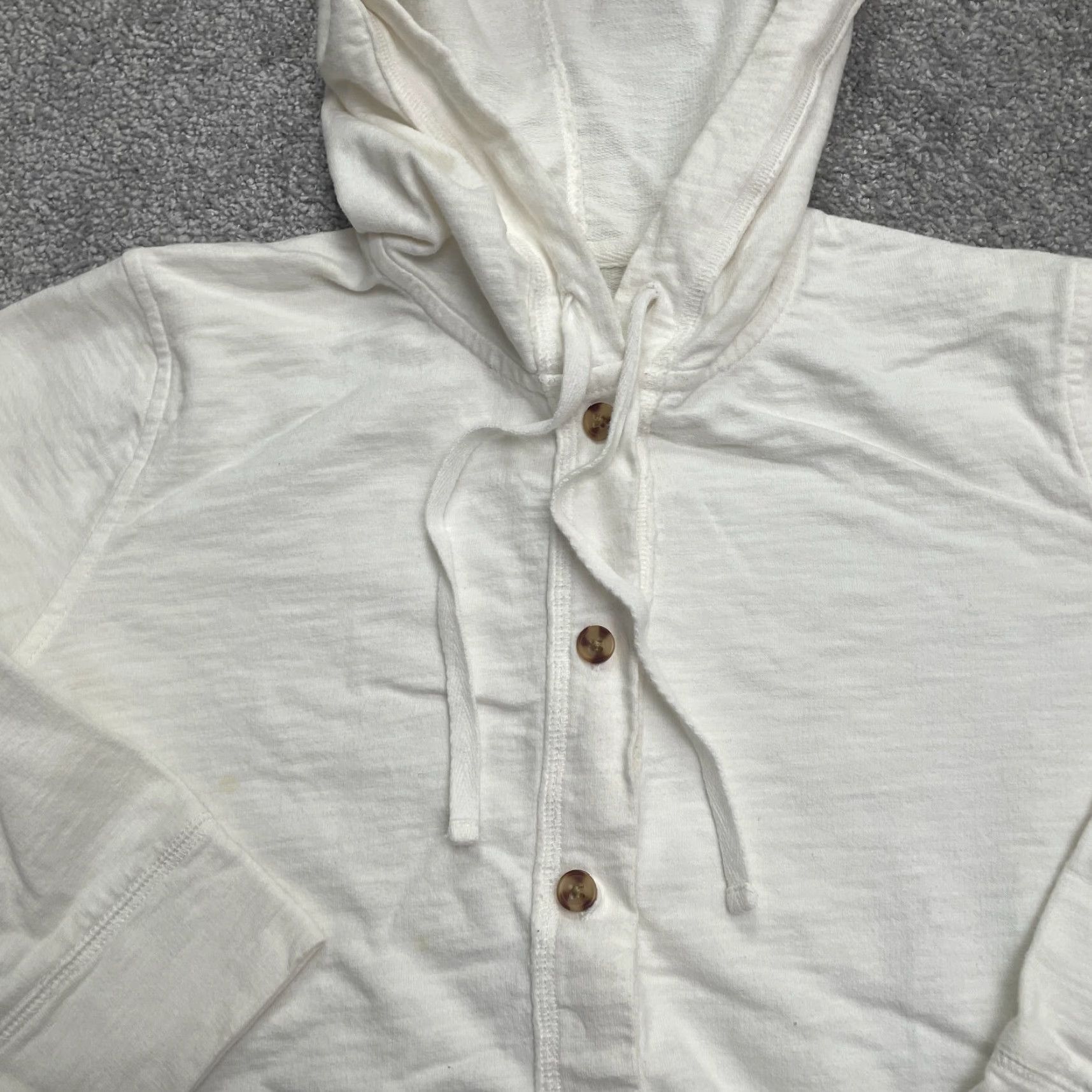 Vintage Style & Co. Sport Hoodie Sweatshirt Womens Small White 3/4 Sleeve Cardigan Activewear Casual Autumn Spring Summer Womens Size S / US 4 / IT 40 - 4 Thumbnail