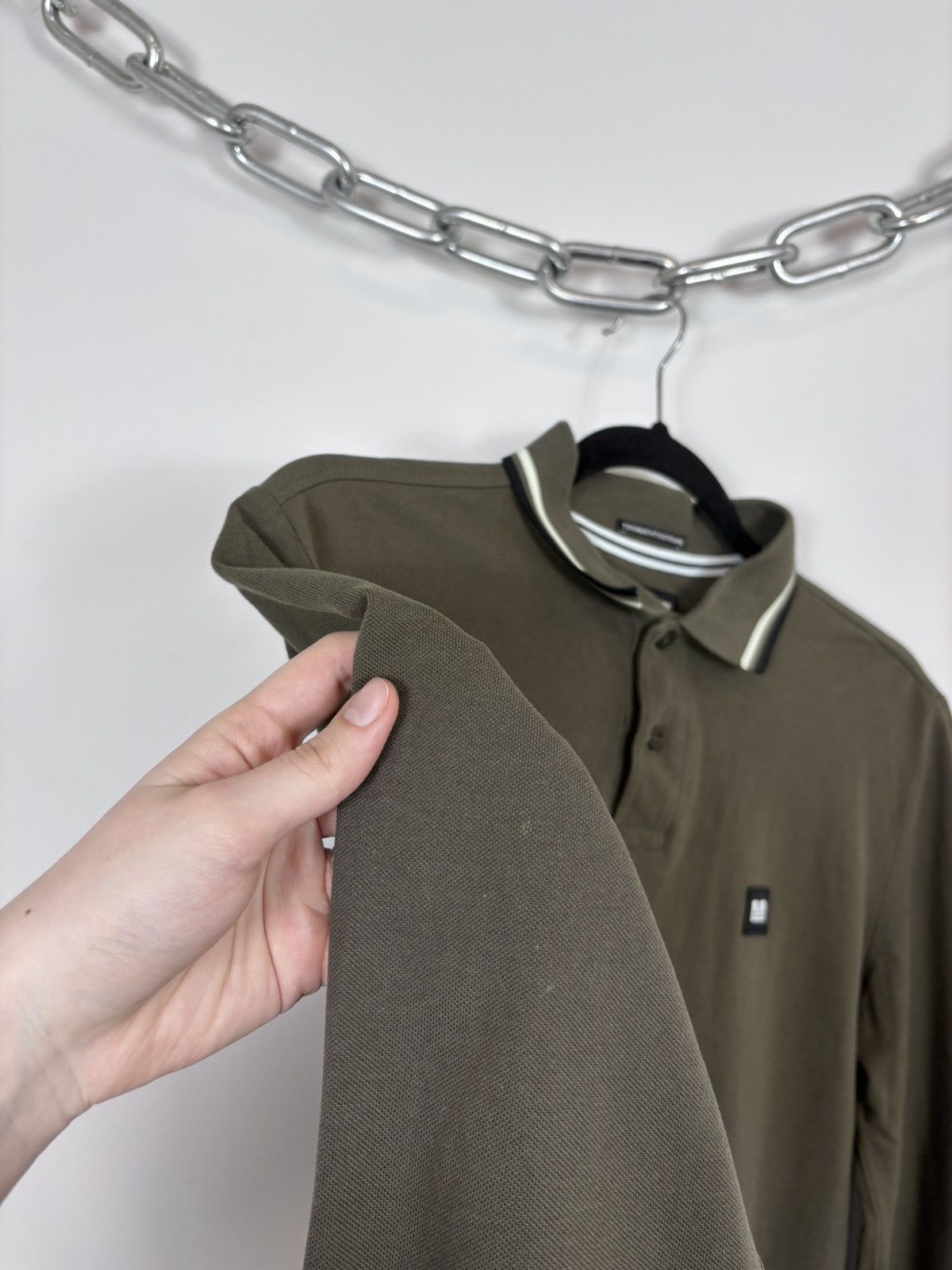 Weekend Offender Weekend Offender Men’s Khaki Long Sleeve Polo Shirt Size US S / EU 44-46 / 1 - 24 Thumbnail