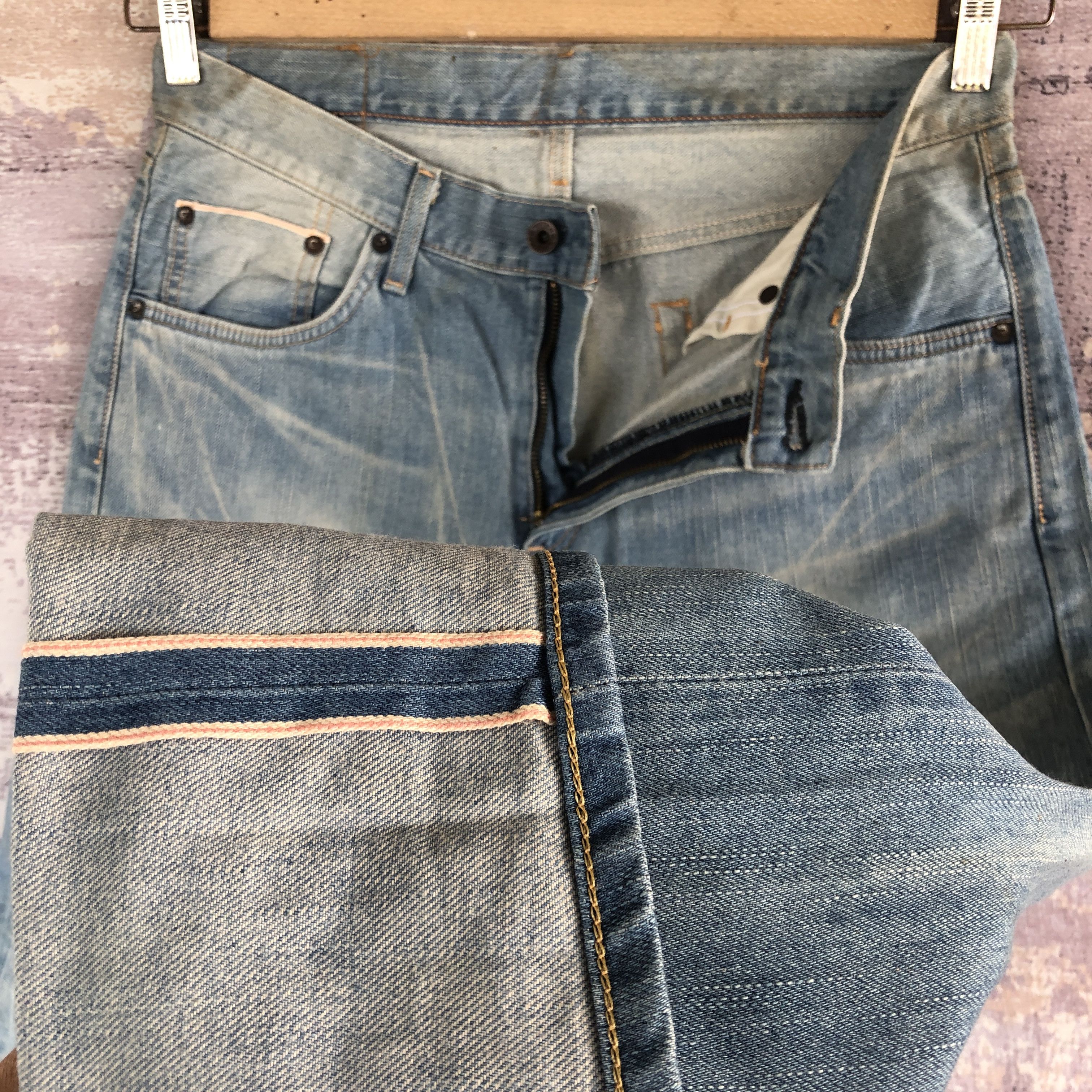 Edwin Vintage 90's Edwin 505 Selvedge Jeans Faded Redline Denim Size US 32 / EU 48 - 7 Thumbnail