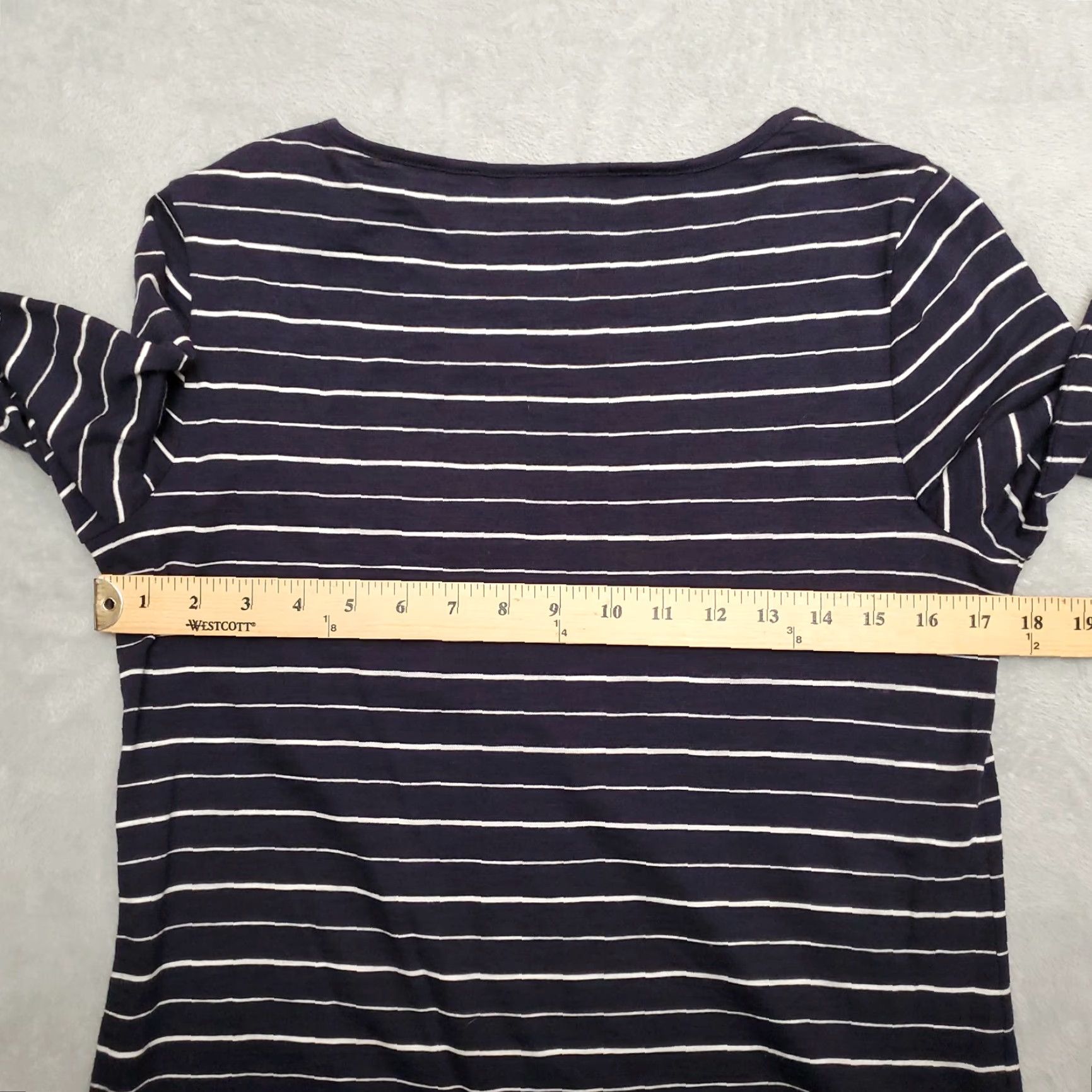 Vintage Chicos Shirt Women Sz 0 Black Striped 3/4 Sleeve Modal Cotton Blend TEE Shirt Knit Pullover Round Neck Casual Womens Size XS / US 0-2 / IT 36-38 - 6 Thumbnail