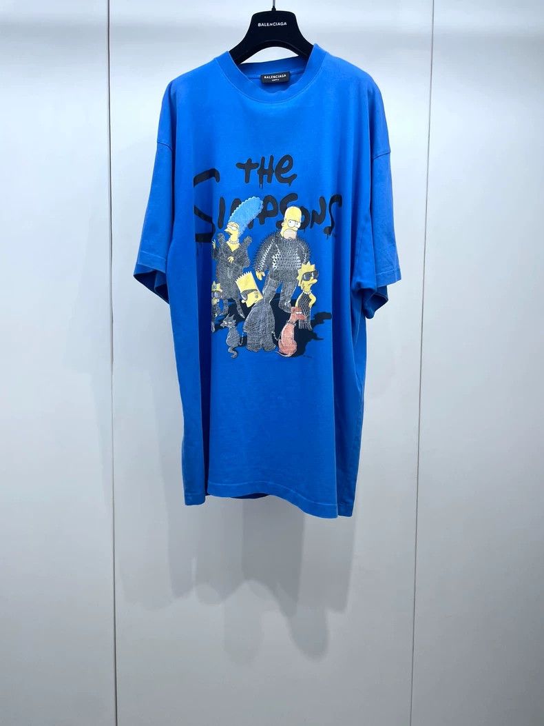 Balenciaga Balenciaga Popular Simpson Short Sleeve T-Shirt Size US S / EU 44-46 / 1 - 1 Thumbnail