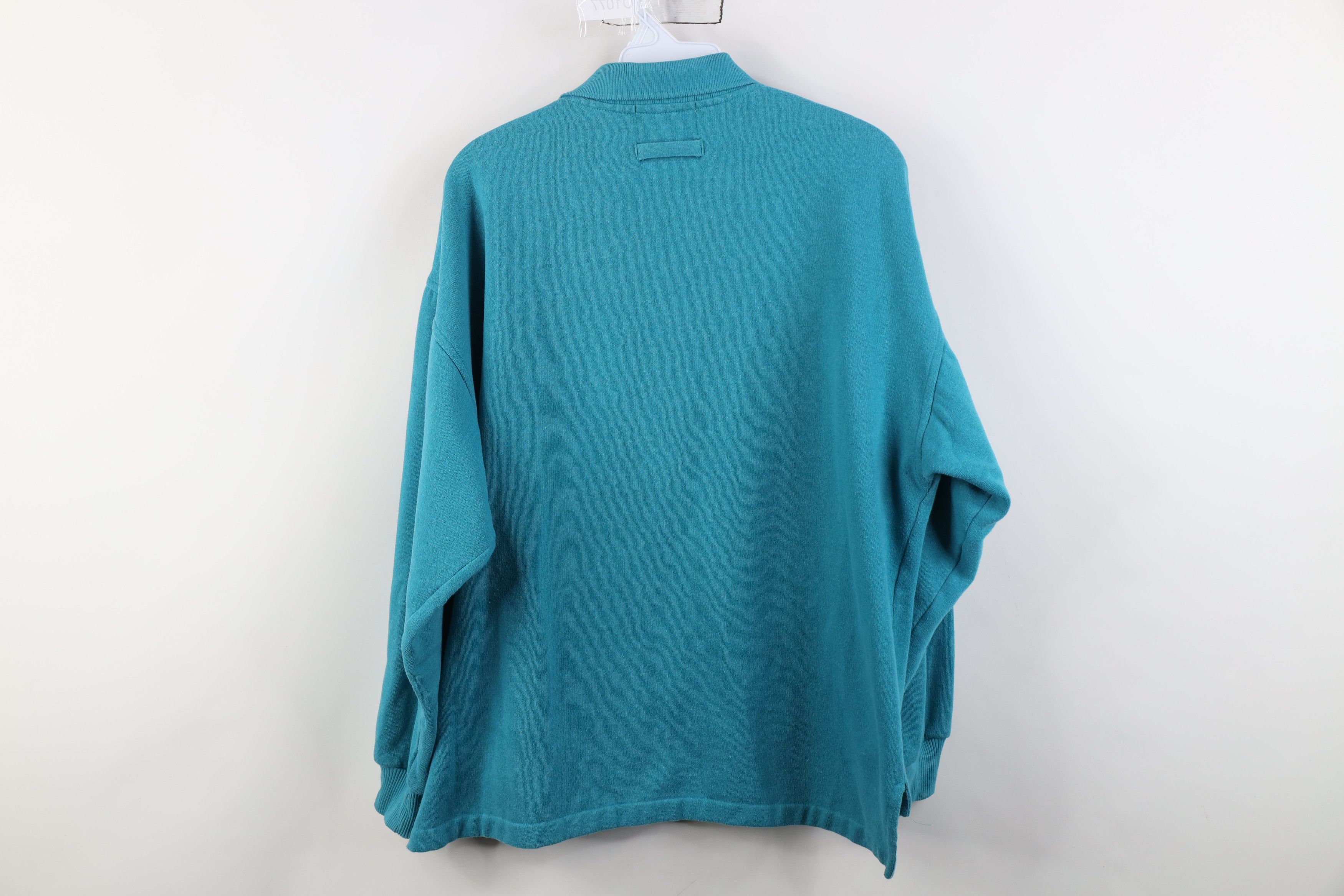 Vintage Vintage 90s Streetwear Blank Boxy Fit Collared Sweatshirt Size L / US 10 / IT 46 - 11 Thumbnail