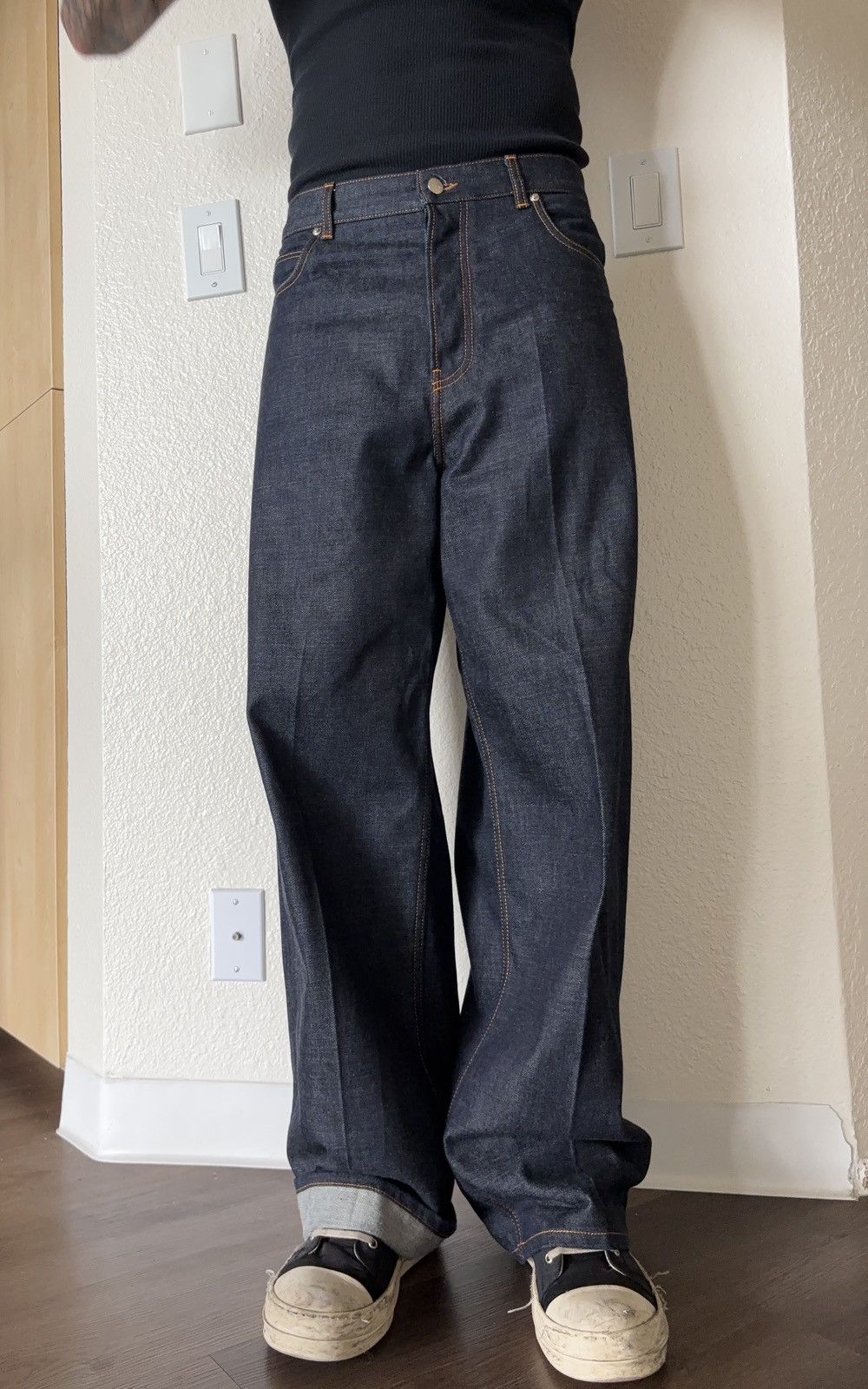 Salvatore Ferragamo Ferragamo dark wash relaxed/baggy denim Size US 32 / EU 48 - 5 Thumbnail