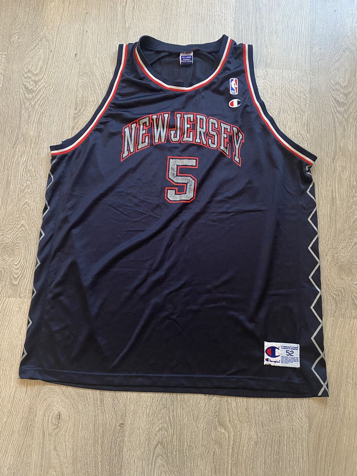 Champion × Raised by Champions × Vintage Champion New Jersey NBA KIDO #5 Vintage Basketball Jersey Size US XXL / EU 58 / 5 - 1 Thumbnail