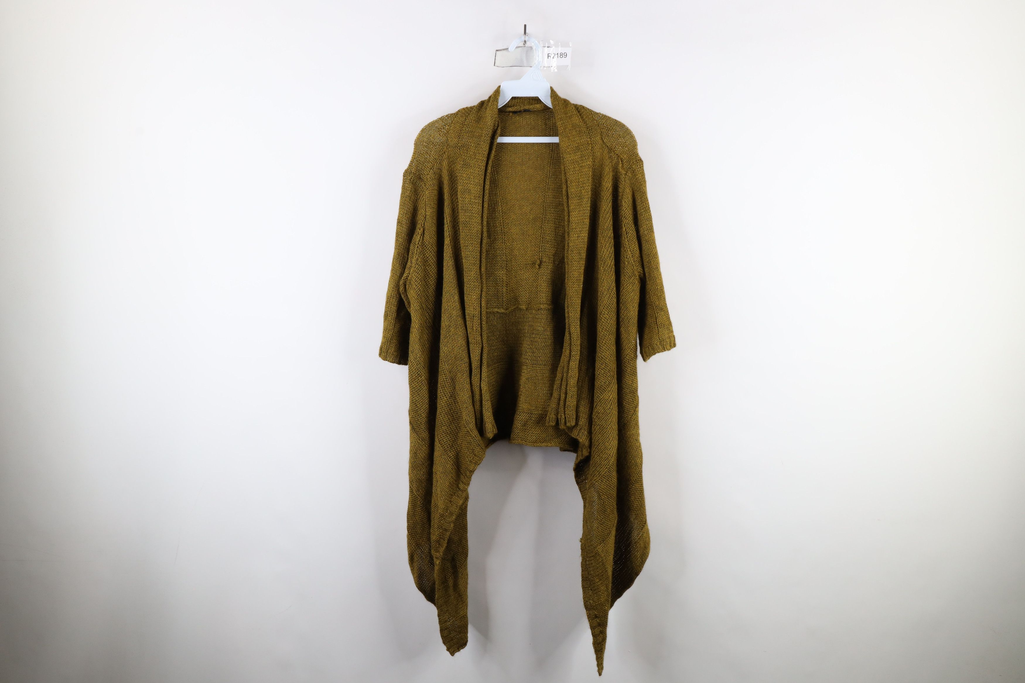Eileen Fisher × Vintage Eileen Fisher Silk Knit Open Front Wrap Cardigan Sweater Size L / US 10 / IT 46 - 1 Thumbnail