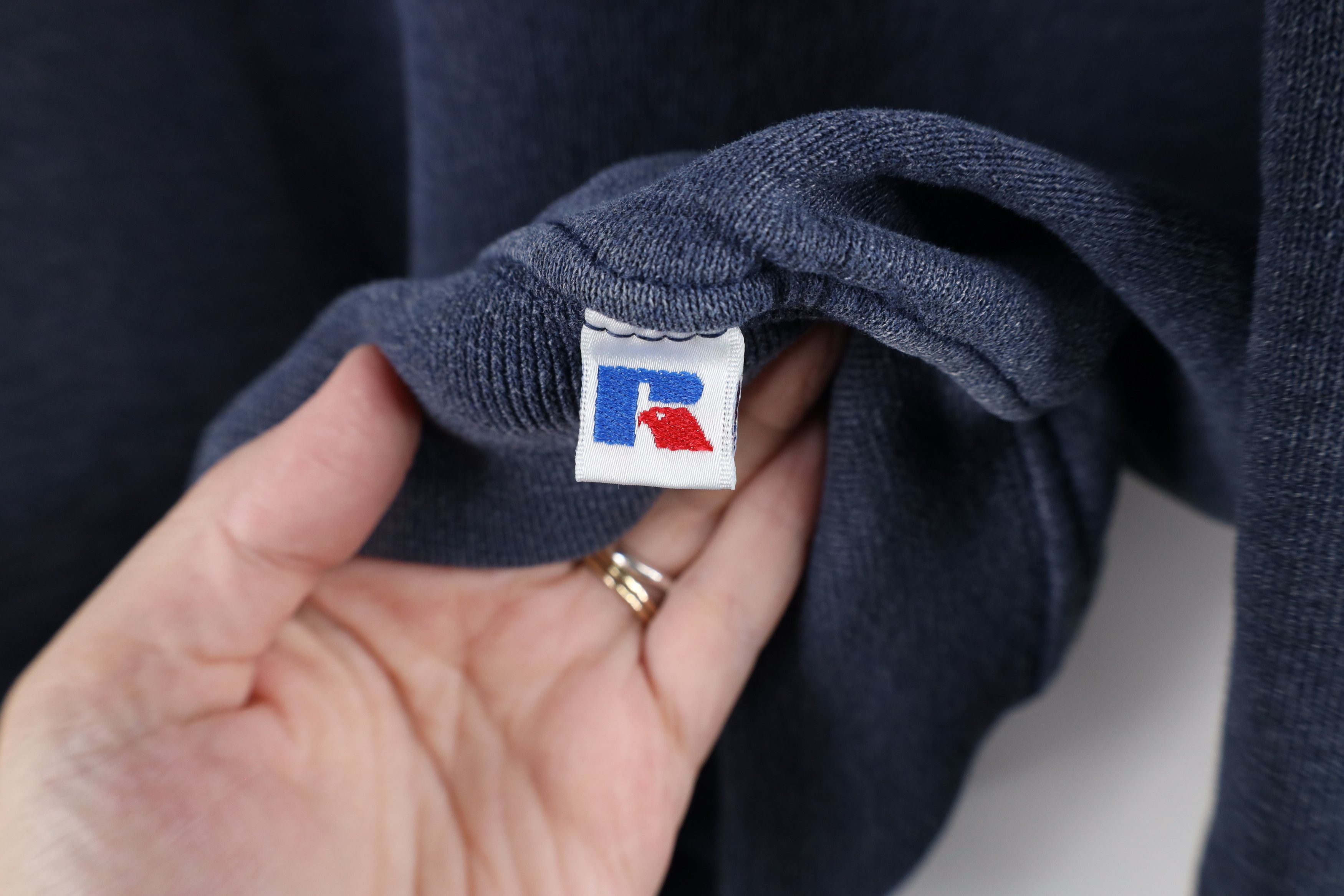 Russell Athletic × Vintage Vintage 90s Russell Athletic Crewneck Sweatshirt Heather Size US L / EU 52-54 / 3 - 6 Thumbnail