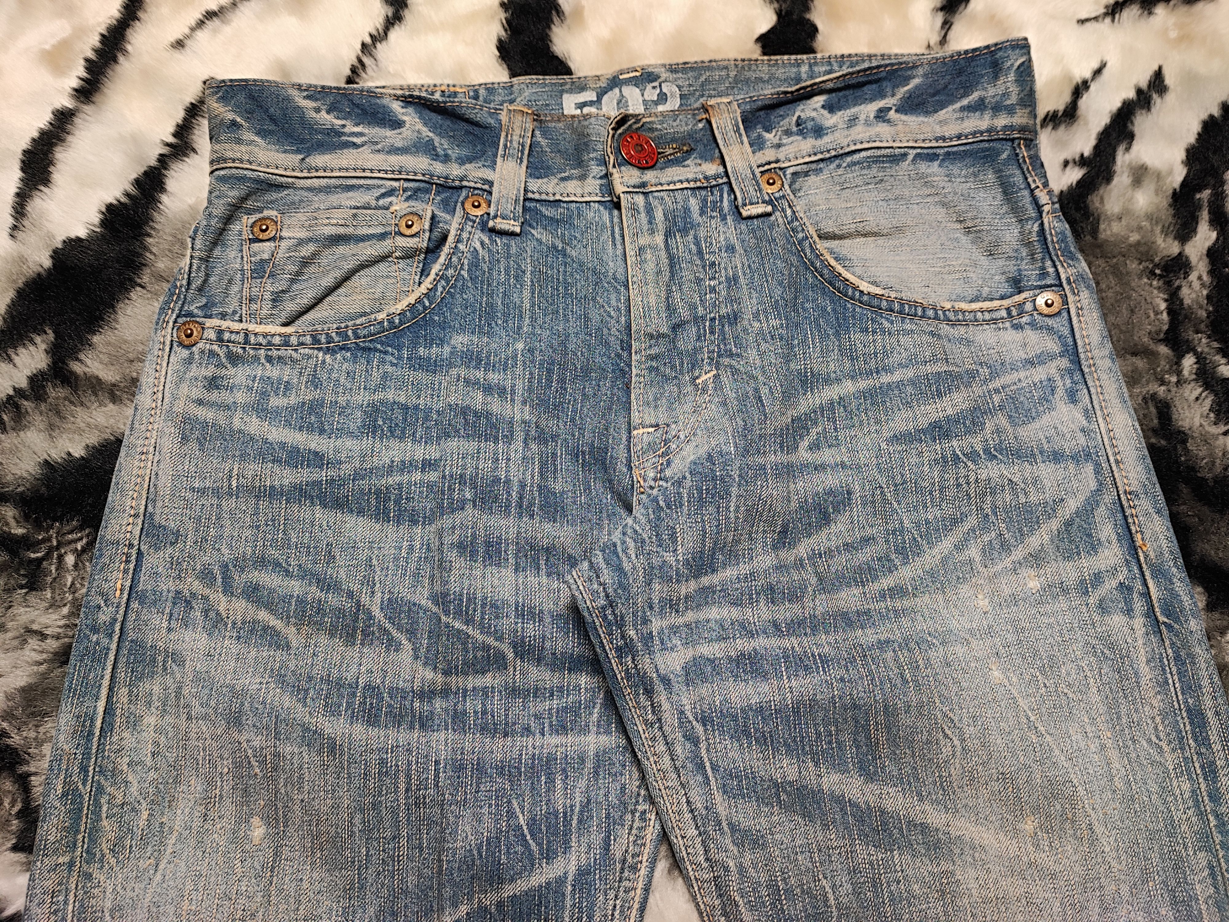 Edwin Edwin 503 Blue Trip Japan Distressed Jeans Size US 31 - 6 Thumbnail