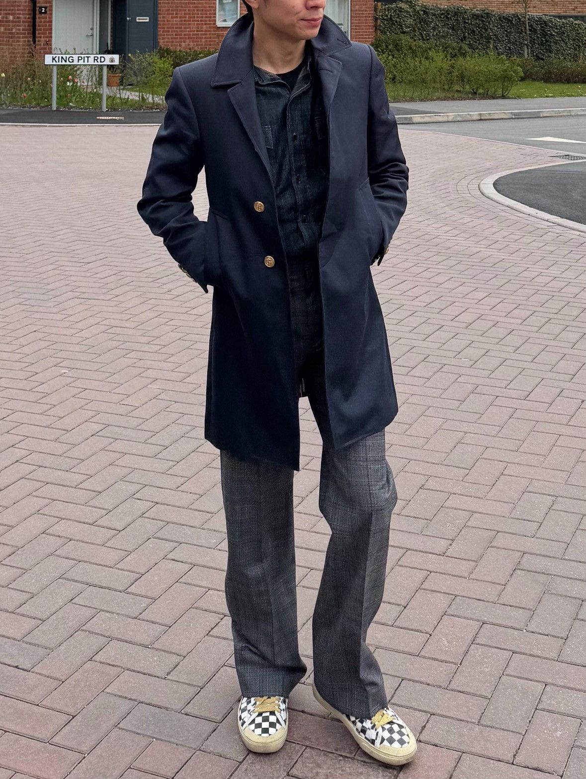 Celine × Hedi Slimane FW23 Prince Of Wales Straight Pants sz46/48/50/52/54 Size 50S - 8 Thumbnail