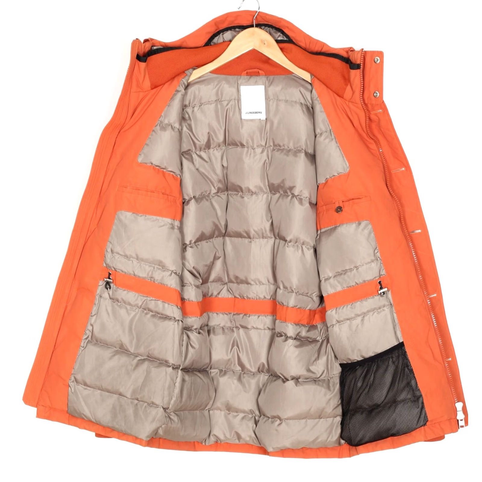 J.Lindeberg J.LINDEBERG Hooded Down Parka Jacket Men M Orange MJ4693 Size US M / EU 48-50 / 2 - 5 Thumbnail