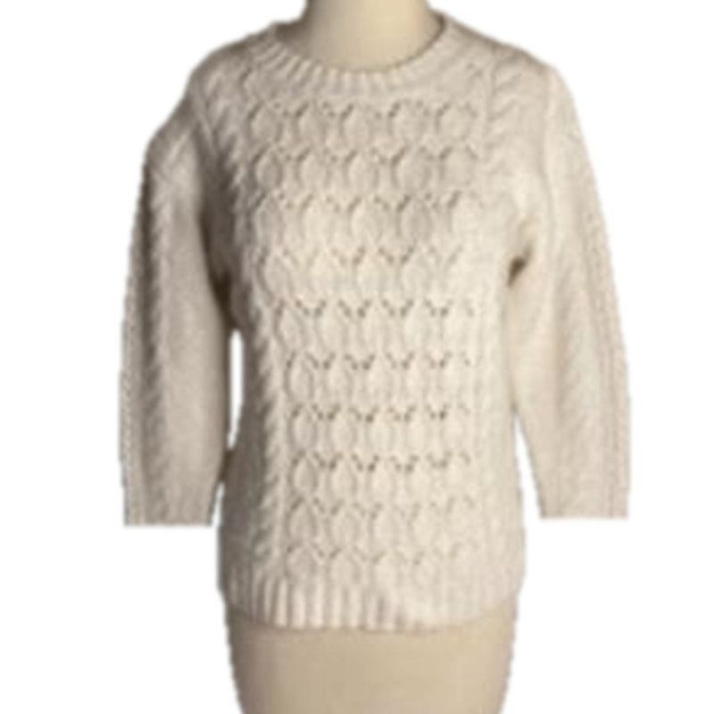 Michael Stars Michael Stars White Pullover Sweater S Lightweight Knit Size S / US 4 / IT 40 - 2 Thumbnail