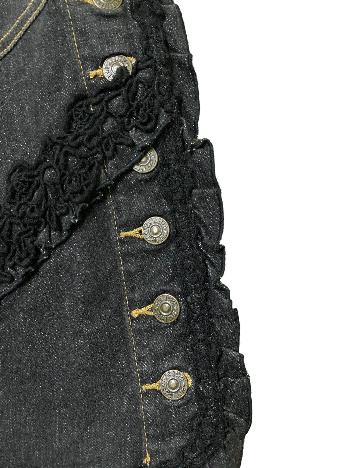 Hysteric Glamour × If Six Was Nine × Japanese Brand Flared Pink House Lace button Leg Design Denim Pant Size US 26 / EU 42 - 8 Thumbnail