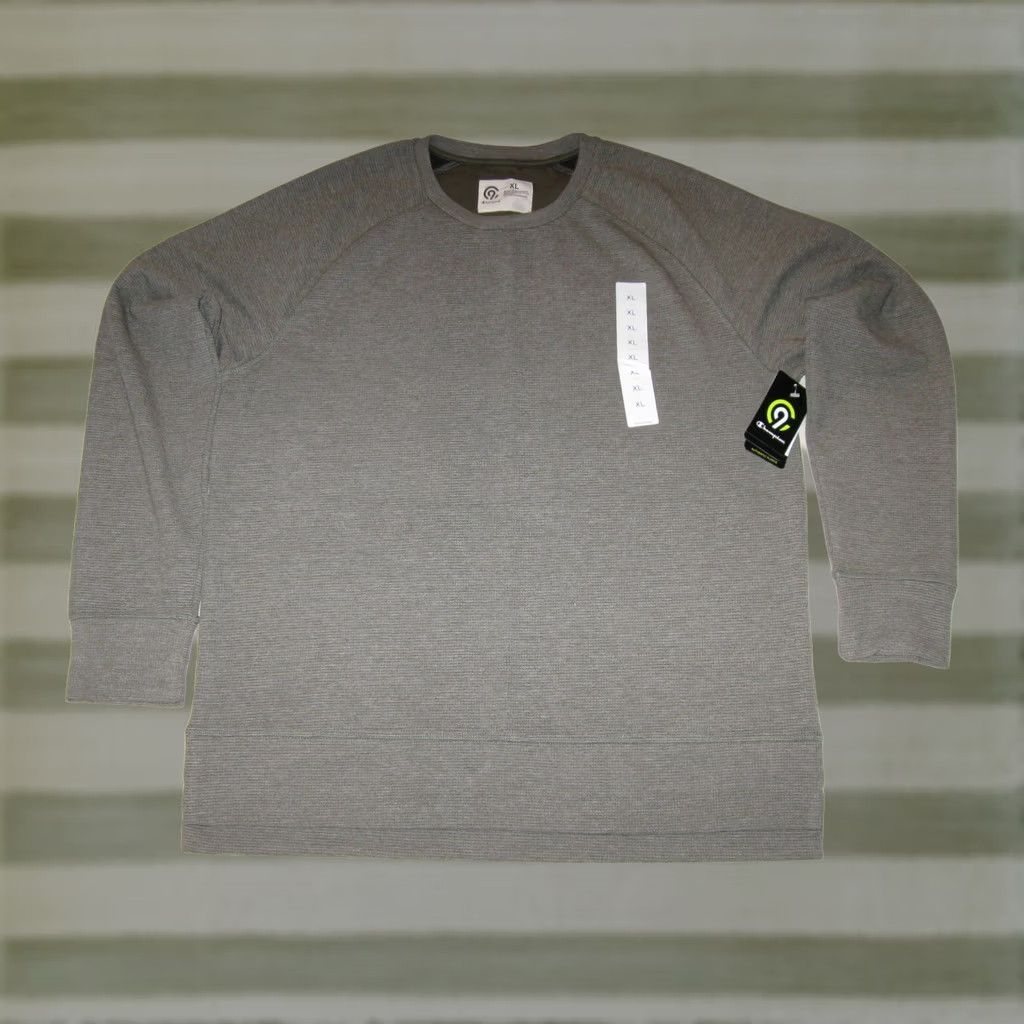 Champion Champion Sweater Shirt Men's XL Gray Long Sleeve Fleece New W/Tags Casual Guys Size US XL / EU 56 / 4 - 1 Thumbnail
