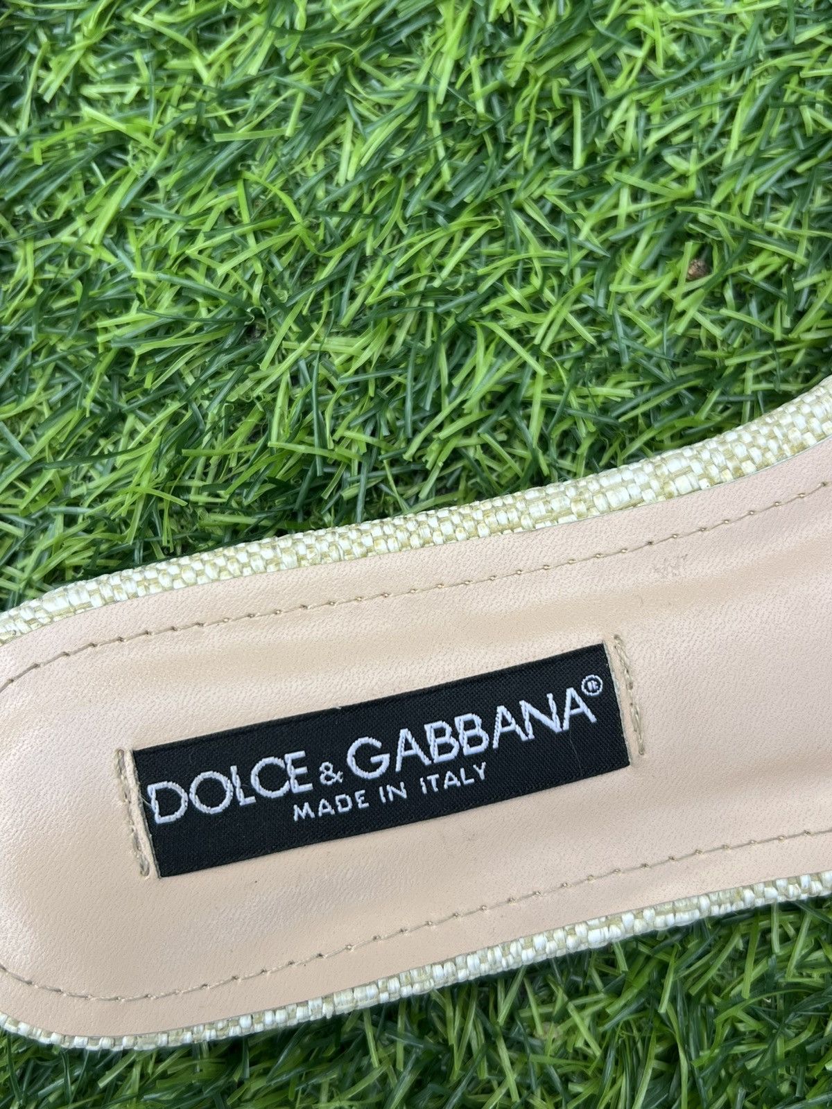 Dolce & Gabbana Dolce & Gabbana DG Logo Woven Raffia Slide Sandals -size 39 Size US 9 / IT 39 - 3 Thumbnail
