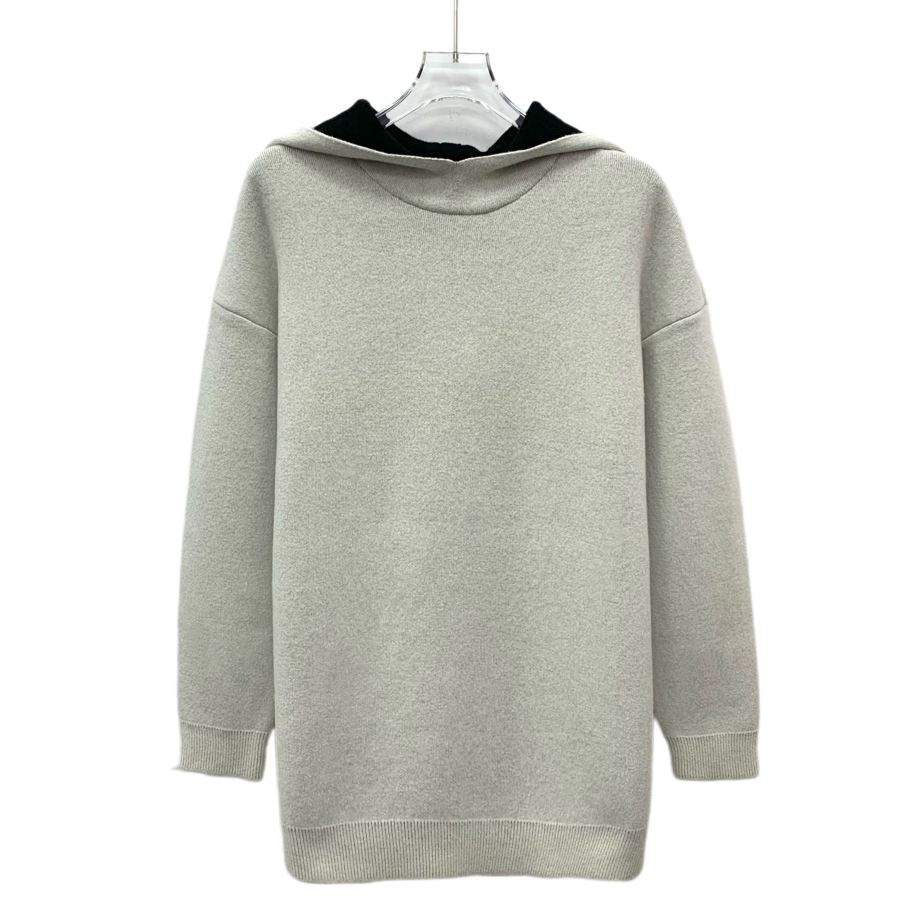 Dior Dior Logo Intarsia Cashmere Hoodie Grey (34) Size XXS / US 00 / IT 34 - 1 Thumbnail