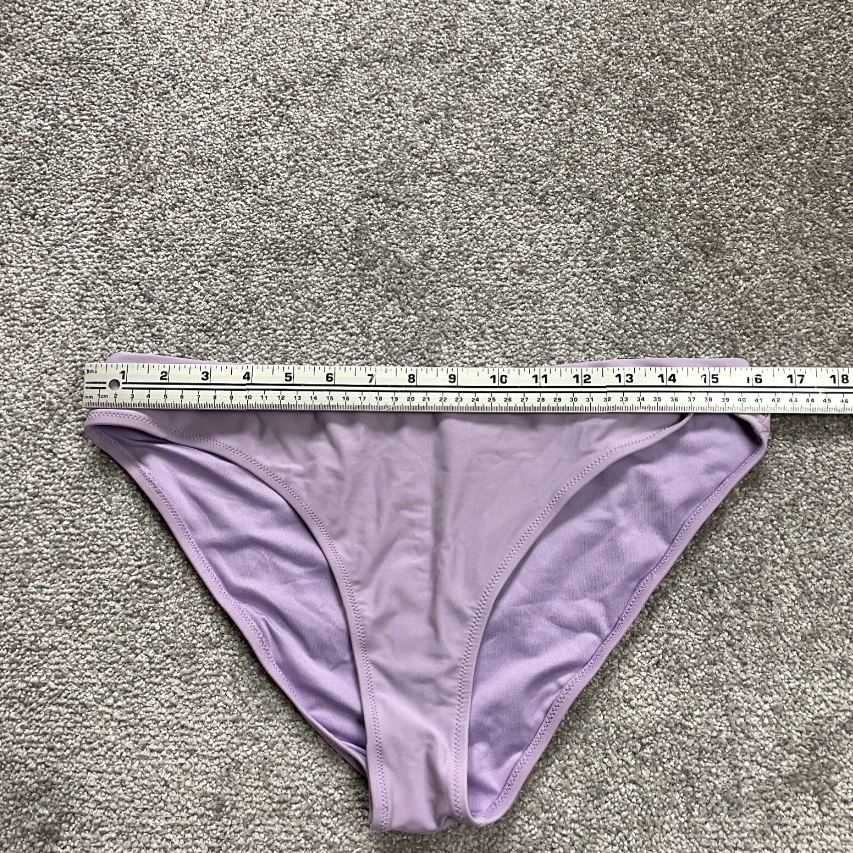 Vintage Unbranded Women's Bikini Bottom Large Solid Lilac Summer Beach Swimwear Stretch Size 36" / US 14 / IT 50 - 4 Thumbnail