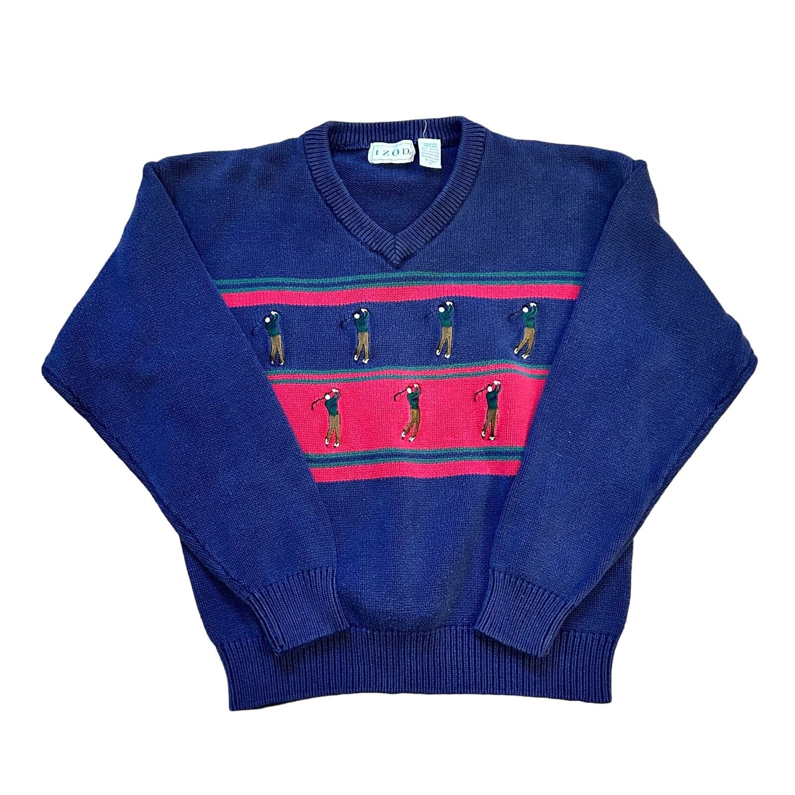 Izod × Vintage Vintage Golf Knit Sweater Izod Cotton V-Neck Grandpacore Size US S / EU 44-46 / 1 - 1 Thumbnail
