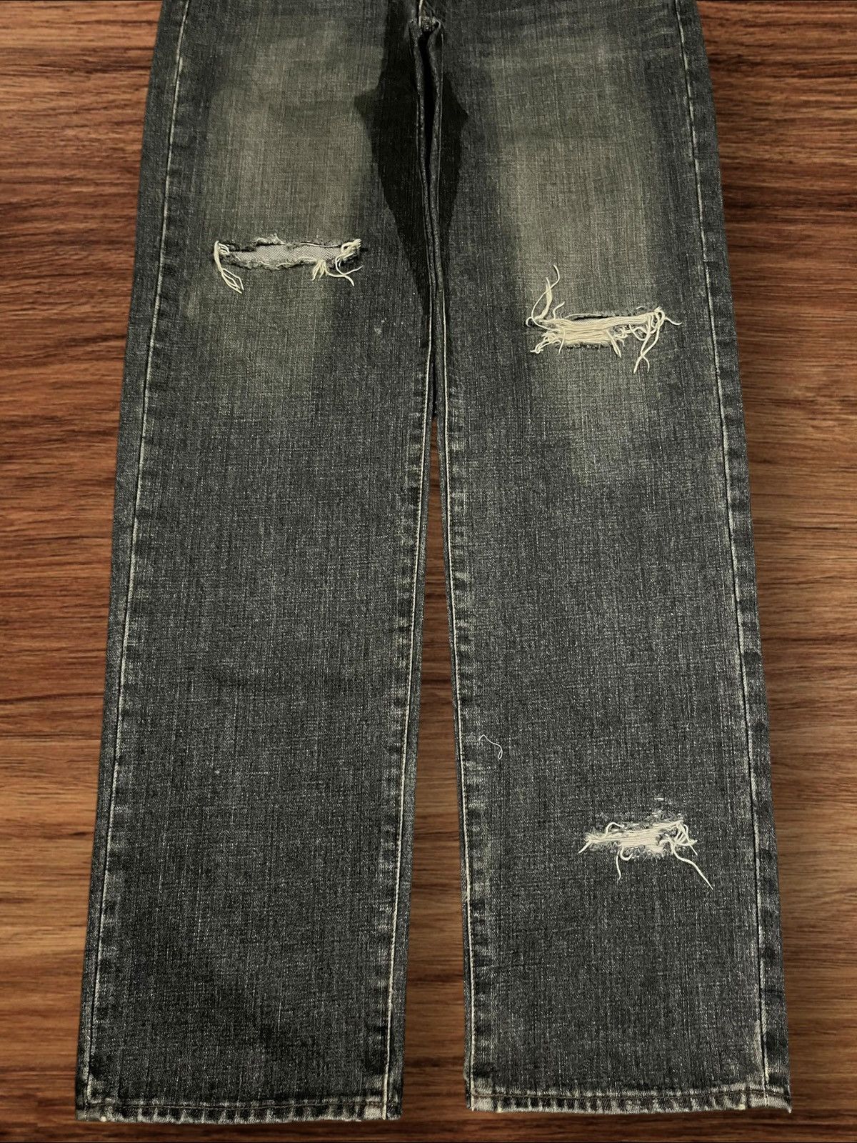 Japanese Brand Vintage Japanese Brand Bobson Black Washed Distressed Jeans Size US 36 / EU 52 - 10 Thumbnail