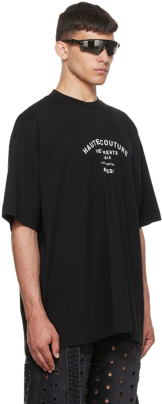 Vetements Black Haute Couture Logo Oversized T-Shirt Size US M / EU 48-50 / 2 - 4 Thumbnail