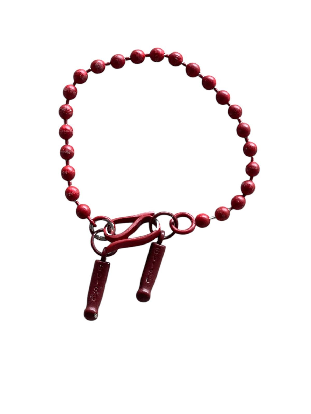 Evisu Evisu Red Beaded Accessory Necklace Or Decorative Bag Chain Size ONE SIZE - 1 Thumbnail