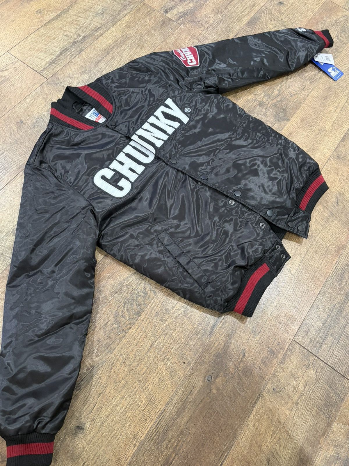 Starter NWT Chunky Cambells Soup Satin Starter Jacket Black Large Size US L / EU 52-54 / 3 - 6 Thumbnail
