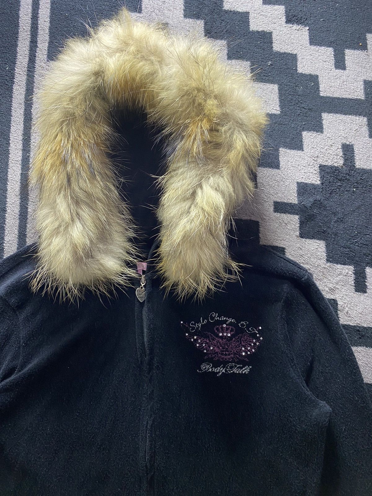 If Six Was Nine × Japanese Brand × Le Grande Bleu (L.G.B.) Faux fur Bodytalk velvet hoodie Size US S / EU 44-46 / 1 - 3 Thumbnail