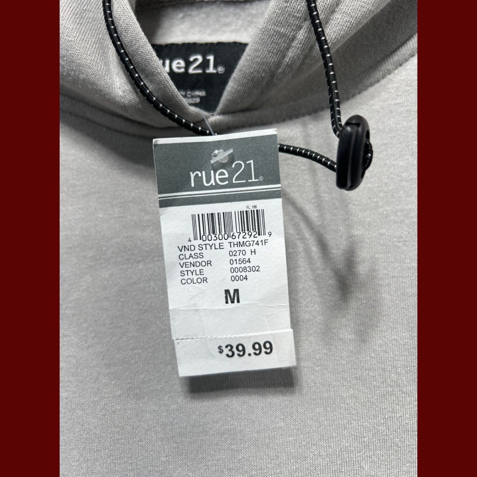 rue21 Rue 21 - Men's Long Sleeved Hooded Sweater - Grey - Medium Size US M / EU 48-50 / 2 - 8 Thumbnail
