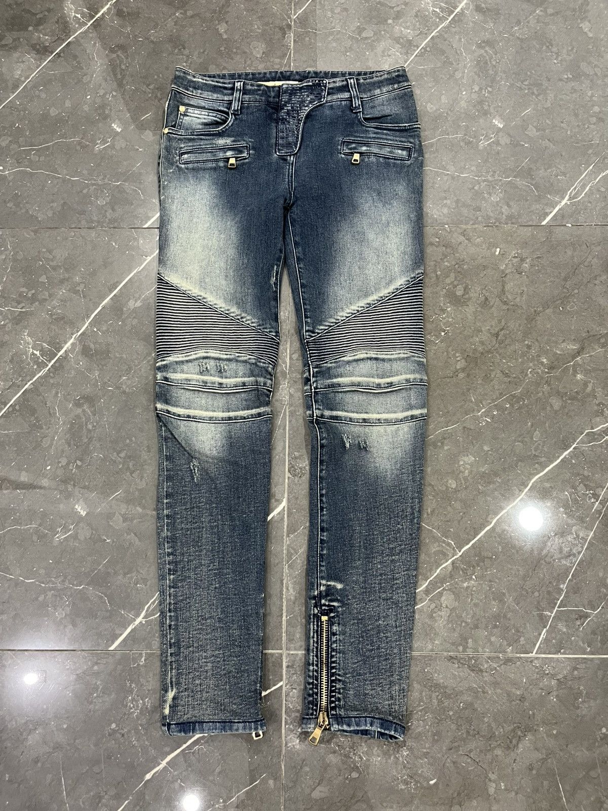 Balmain 🖤BLACKFRIDAY🖤Balmain moto biker jeans Size 30" / US 8 / IT 44 - 1 Thumbnail