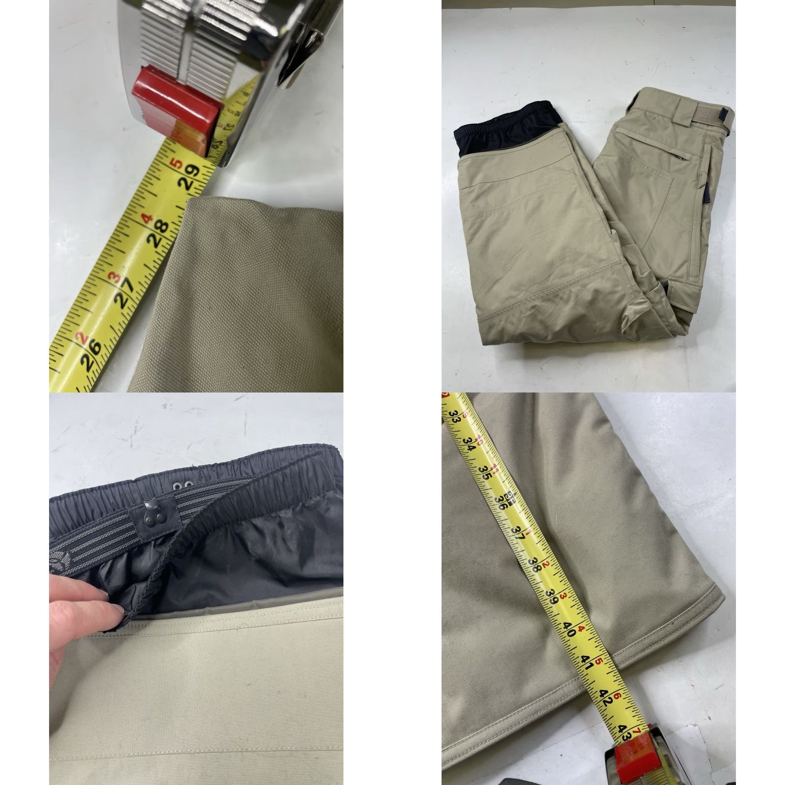 Burton Burton Pants Men L Cargo Beige Nylon Lined Water Resistant Winter Ski Cargo Pocket — (Note: single space separators) Size US 33 - 9 Thumbnail