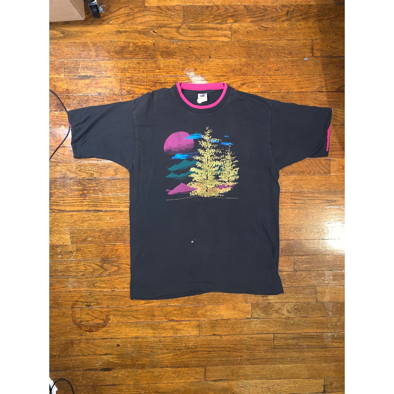 Fruit Of The Loom × Vintage Nature Graphic T Shirt Large Single Stitch USA Fruit Loom Size US L / EU 52-54 / 3 - 1 Thumbnail